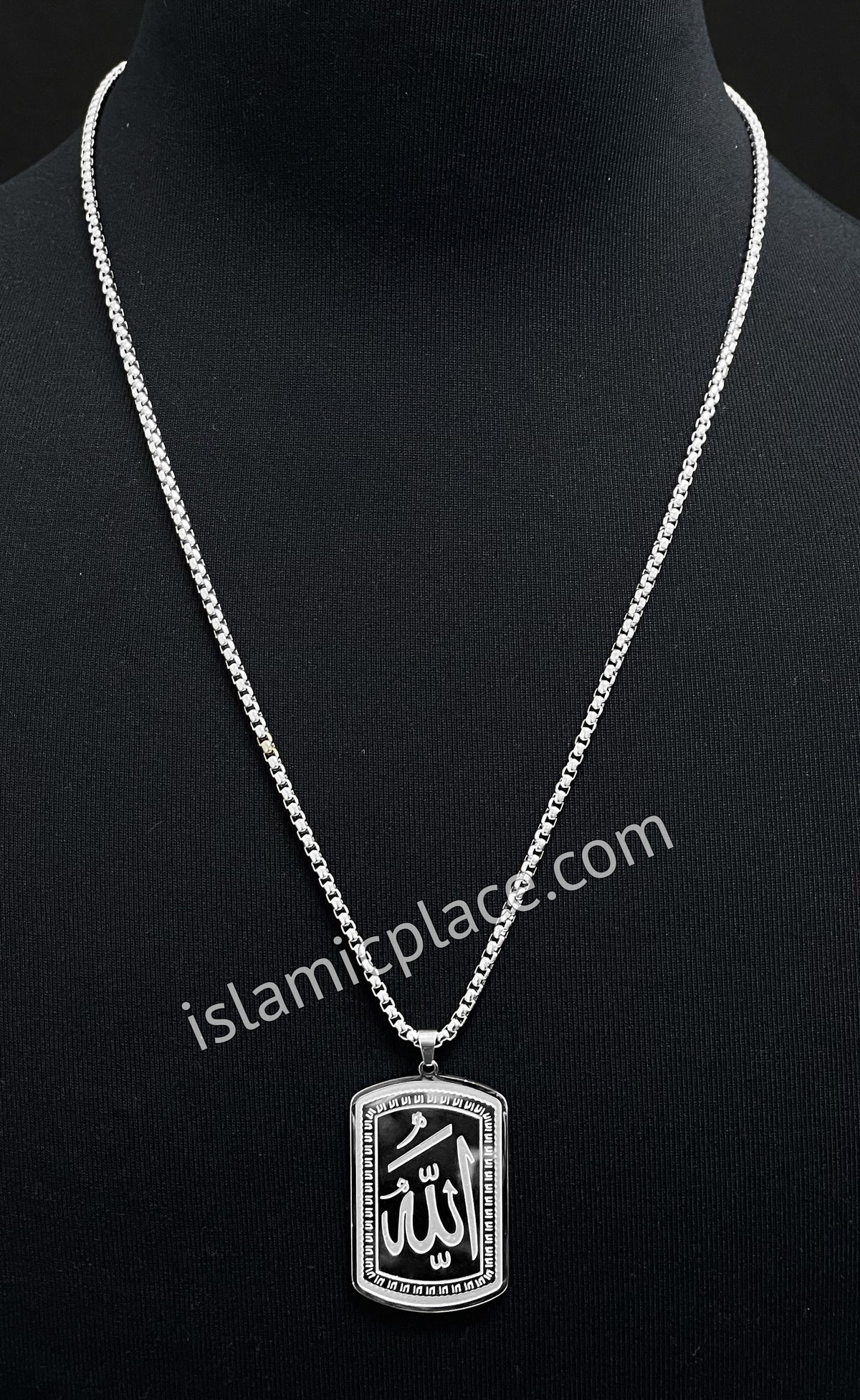 Silver Allah Stainless Steel Necklace - jp8