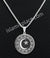 Black and Silver Round Crescent Moon and Star Stainless Steel Necklace - jp9