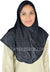 Black & Silver - Metallic Teen to Adult (Large) Hijab Al-Amira (1-piece style)