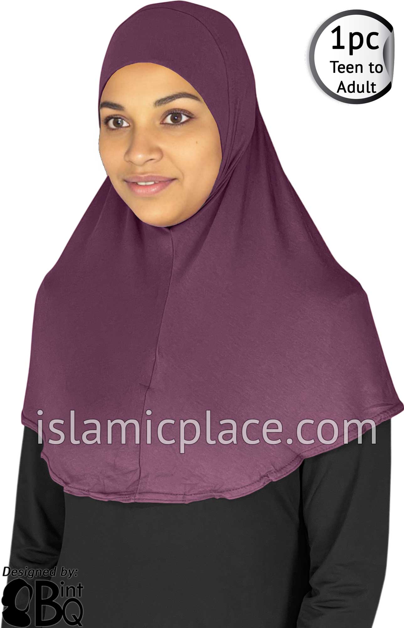 Concord Grape - Plain Teen to Adult (Large) Hijab Al-Amira (1-piece style)