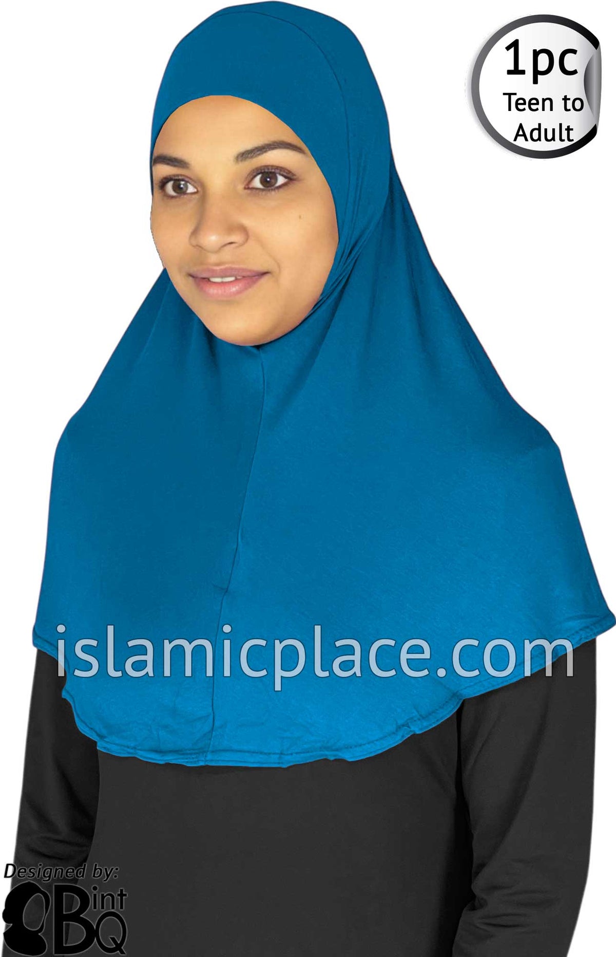 Light Teal - Plain Teen to Adult (Large) Hijab Al-Amira (1-piece style)