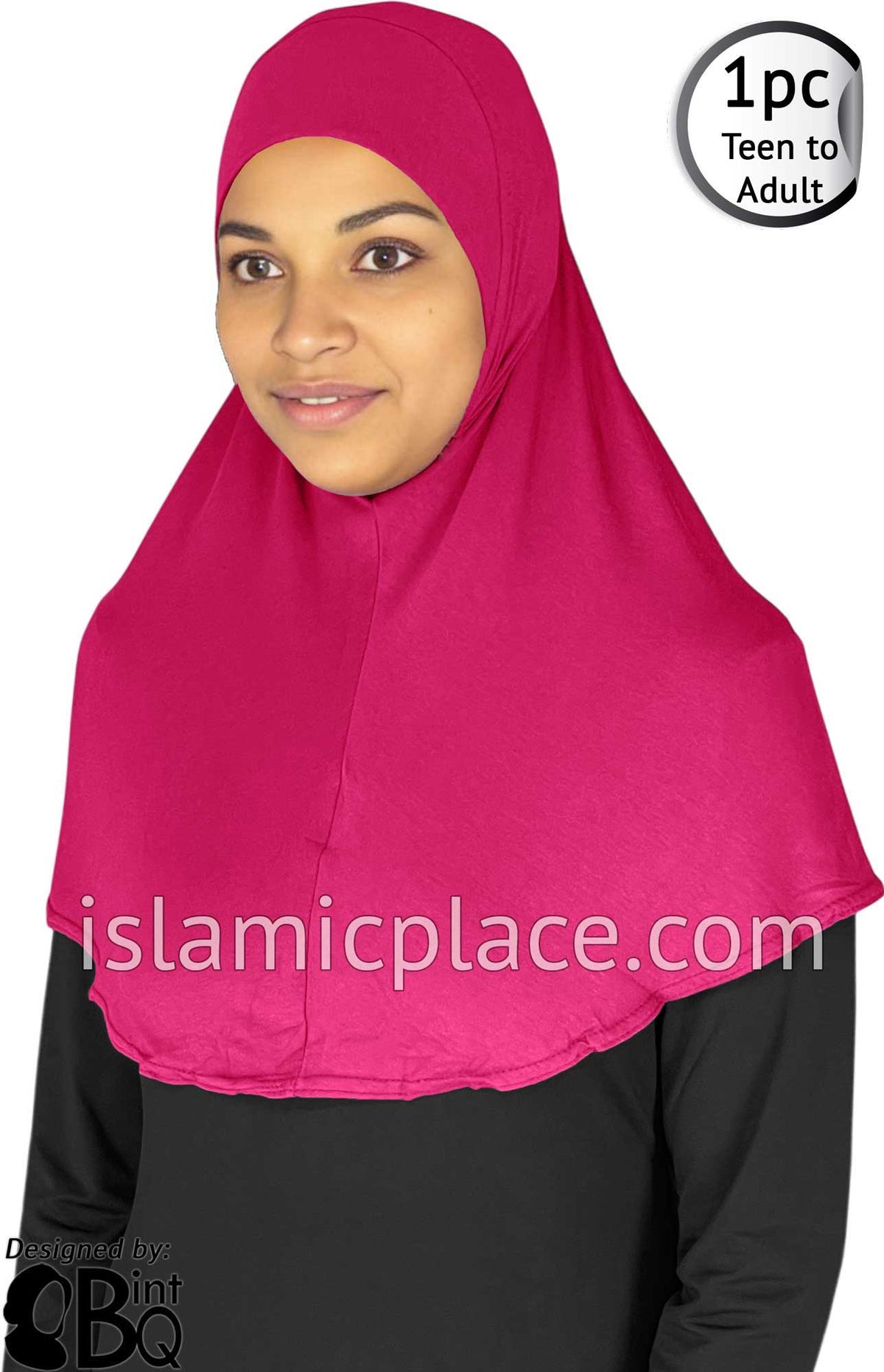 Neon Pink - Plain Teen to Adult (Large) Hijab Al-Amira (1-piece style)