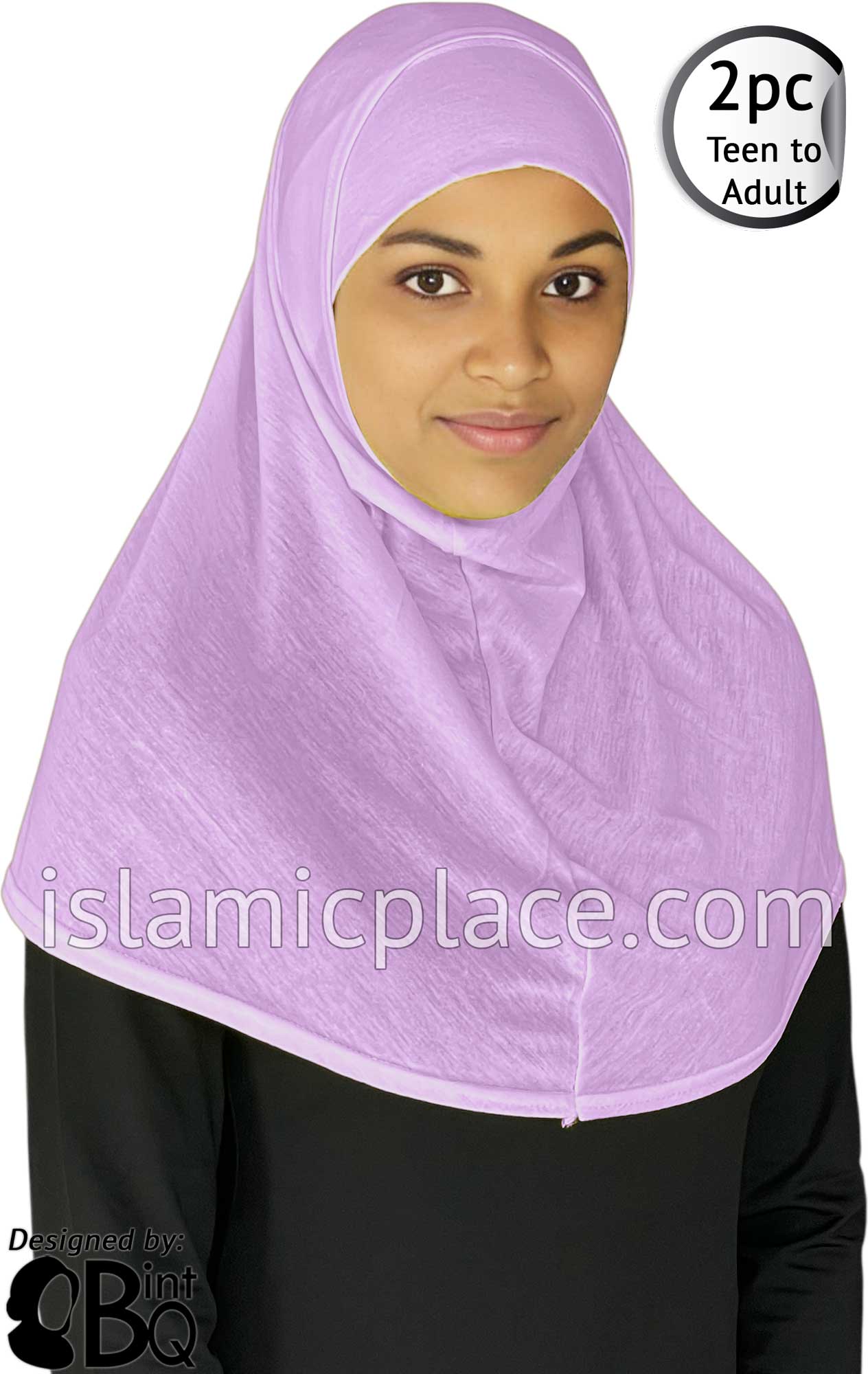 Lavender - Plain Teen to Adult (Large) Hijab Al-Amira (2-piece style)