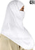 White - Plain Teen to Adult (Large) Hijab Al-Amira with Built-in Niqab