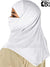 White - Plain Teen to Adult (Large) Hijab Al-Amira with Built-in Niqab