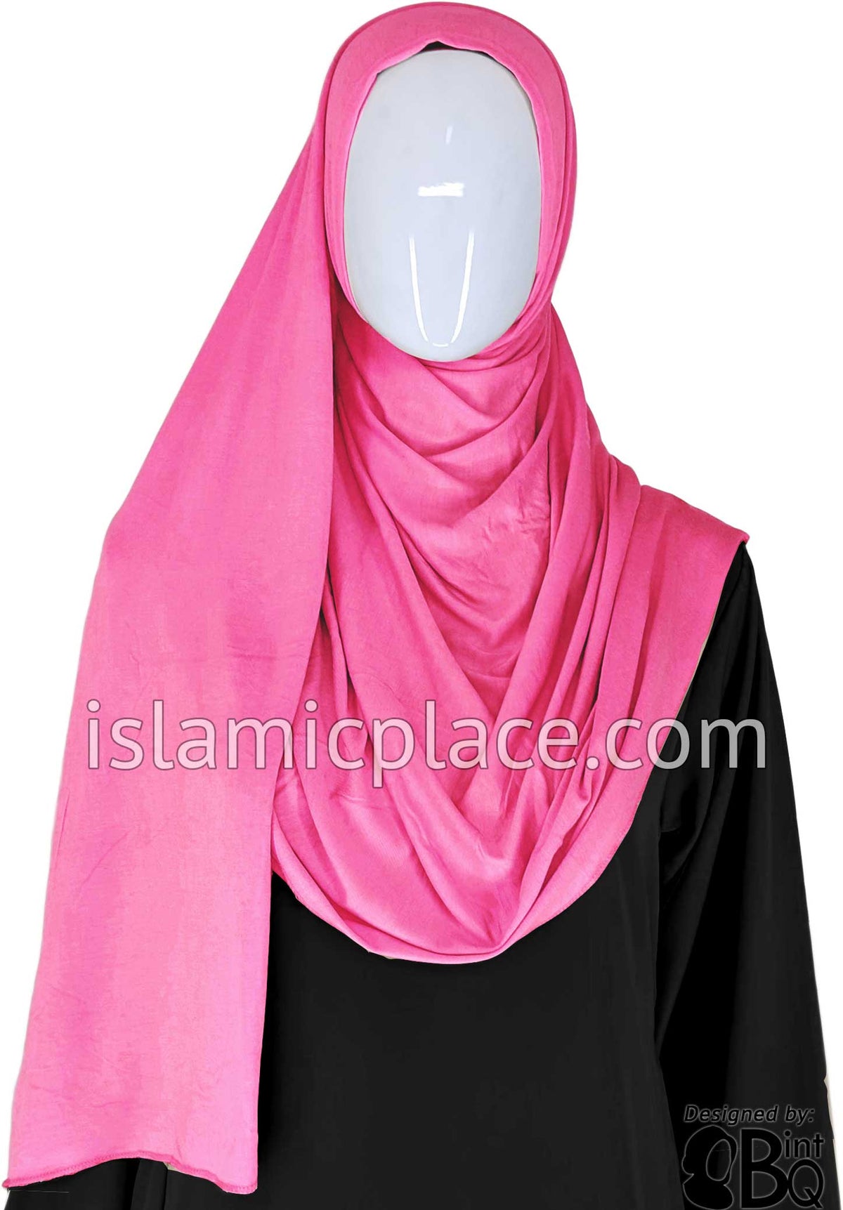 Bubble Gum Pink Plain - Jamila Jersey Shayla Long Rectangle Hijab 30"x70"