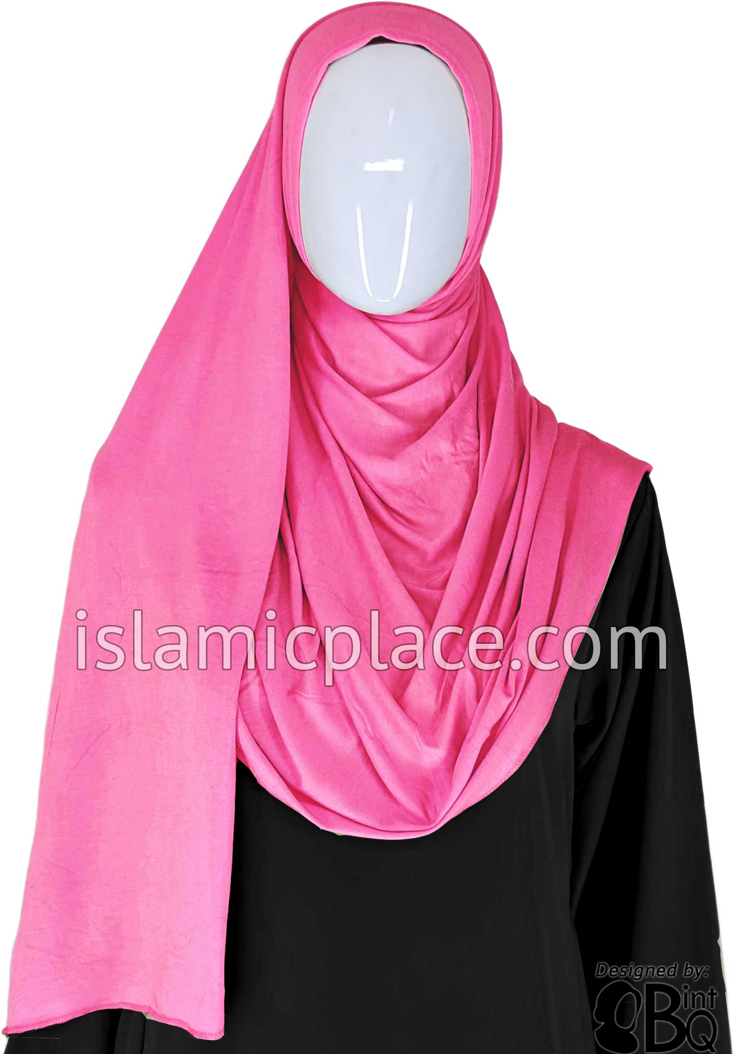 Bubble Gum Pink Plain - Jamila Jersey Shayla Long Rectangle Hijab 30"x70"