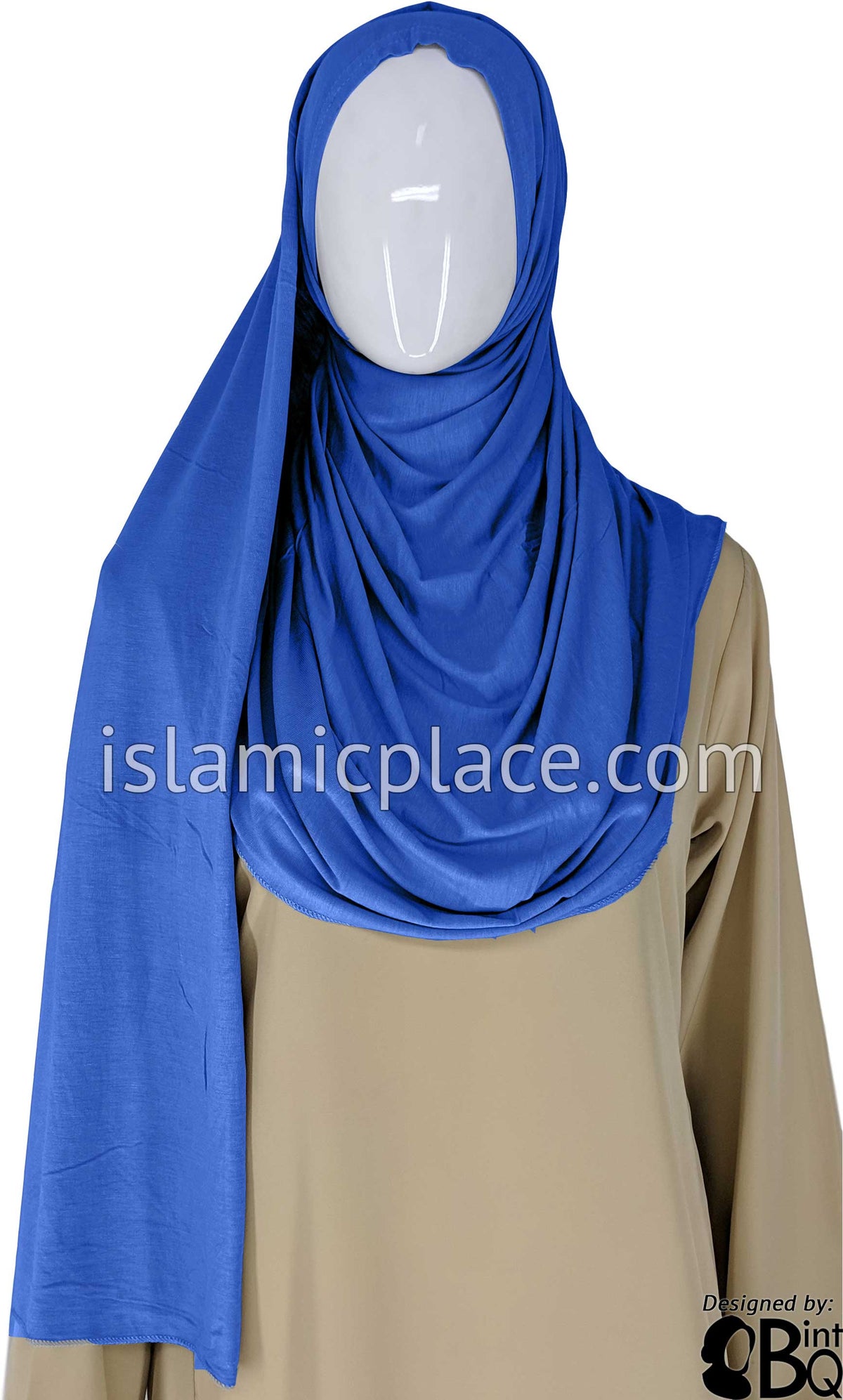 Cobalt Plain - Jamila Jersey Shayla Long Rectangle Hijab 30"x70"