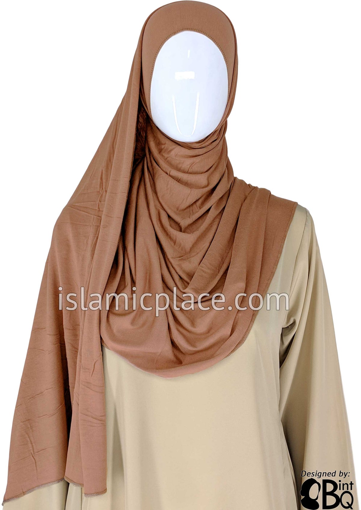 Glazed Pecan Plain - Jamila Jersey Shayla Long Rectangle Hijab 30"x70"