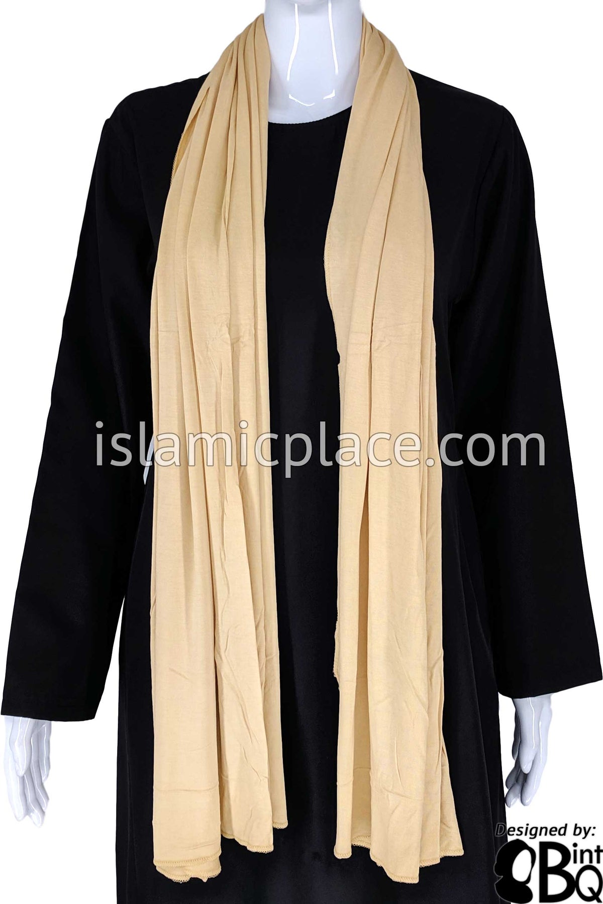 Oatmeal Plain - Jamila Jersey Shayla Long Rectangle Hijab 30"x70"