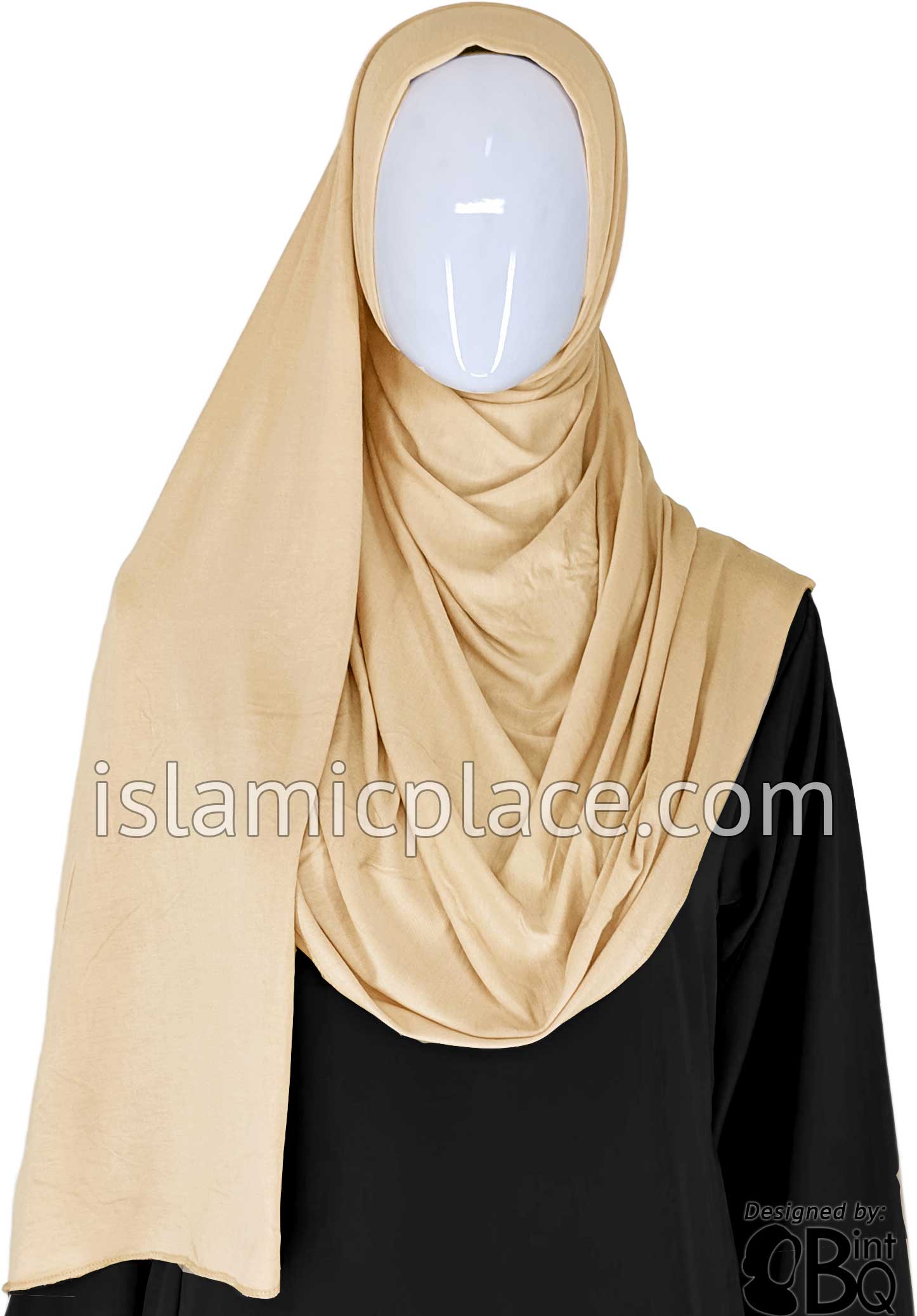 Oatmeal Plain - Jamila Jersey Shayla Long Rectangle Hijab 30"x70"