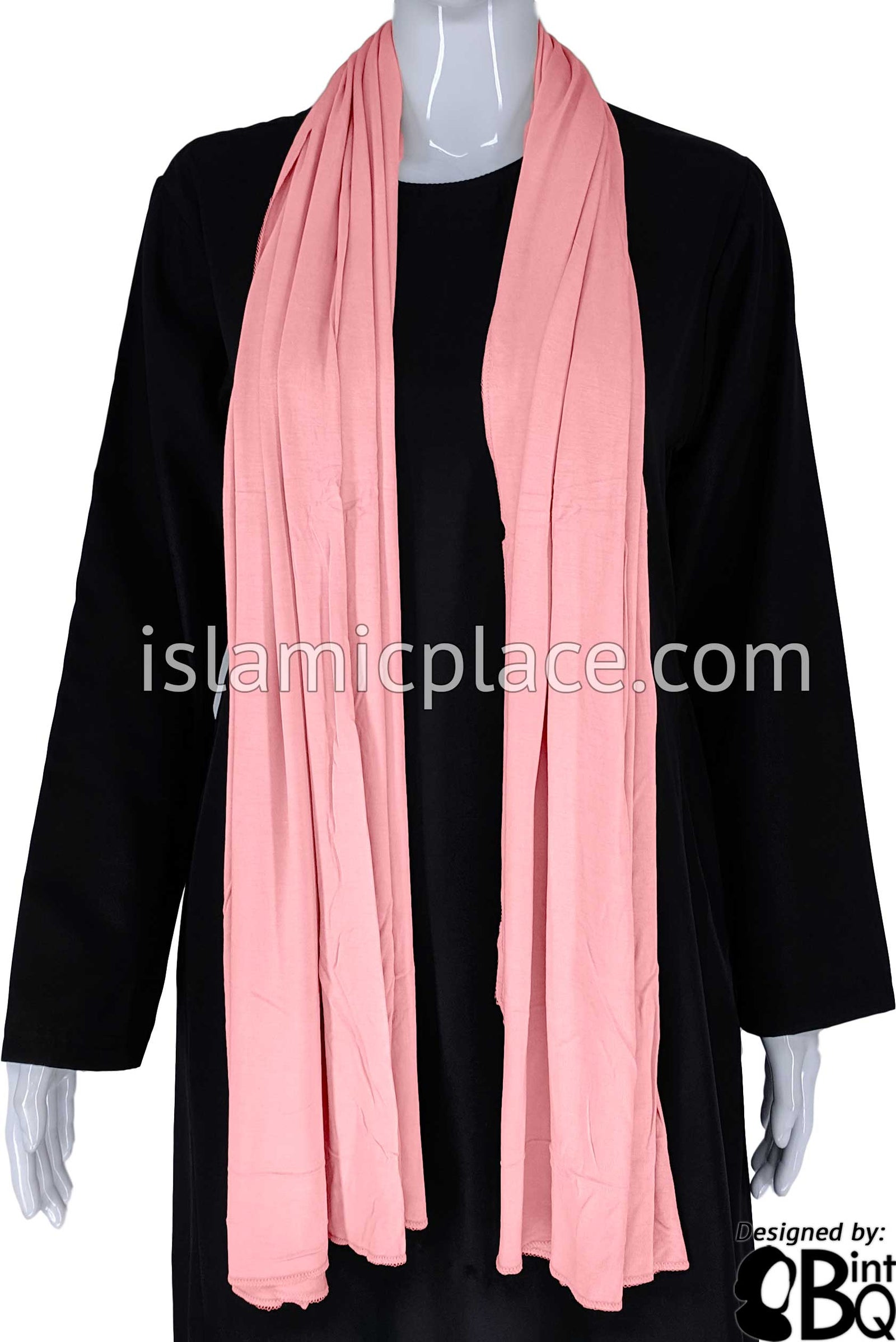 Pale Pink Plain - Jamila Jersey Shayla Long Rectangle Hijab 30"x70"