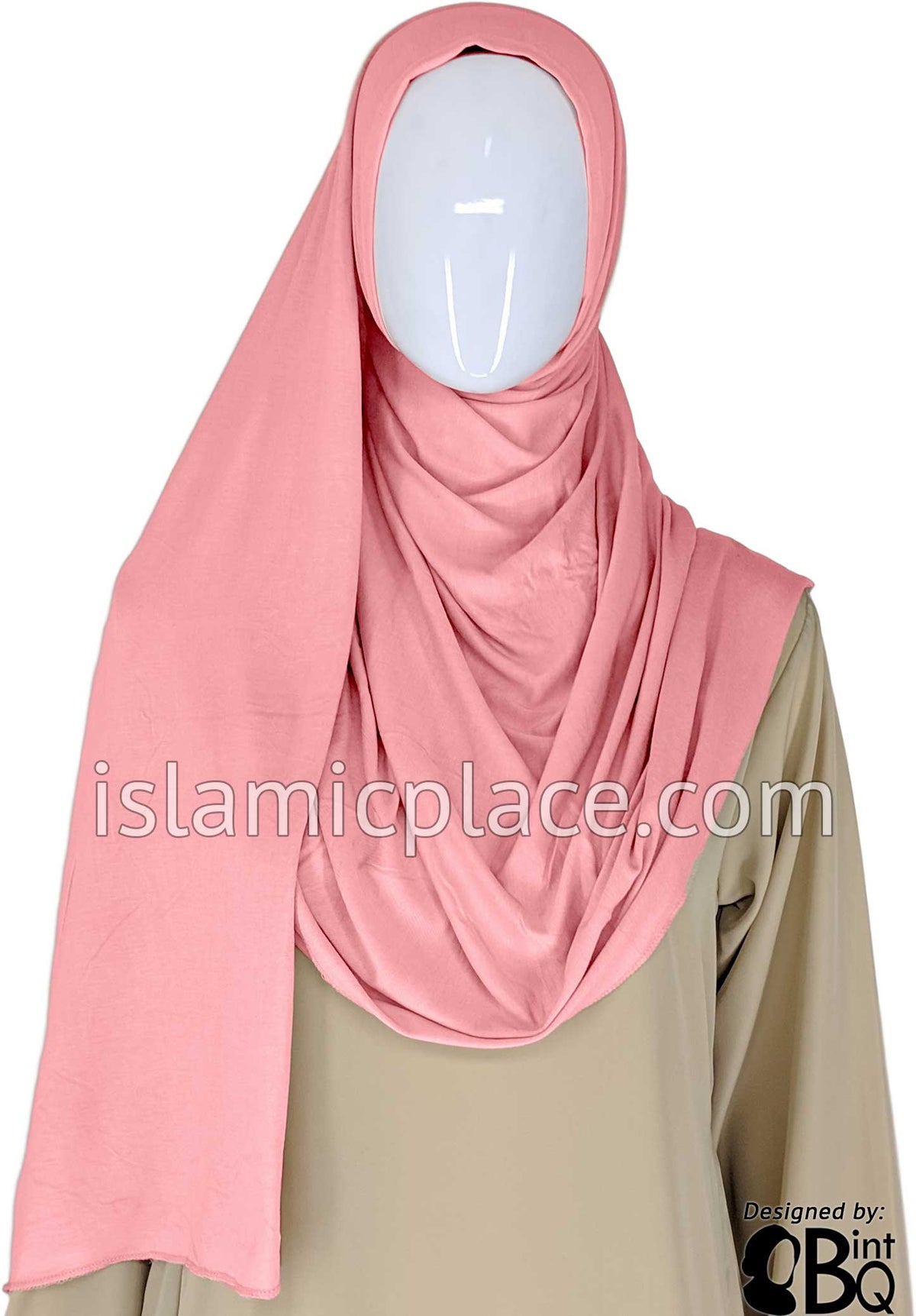 Pale Pink Plain - Jamila Jersey Shayla Long Rectangle Hijab 30"x70"