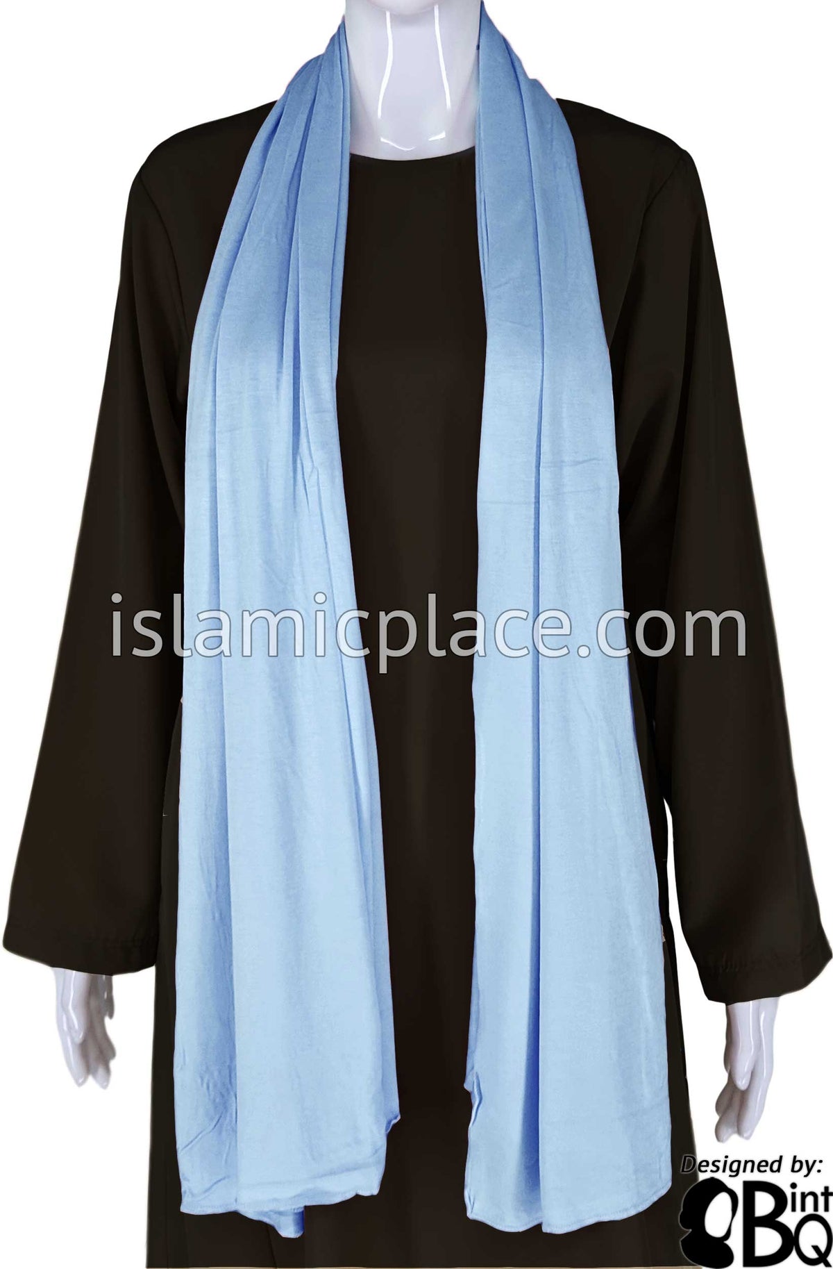 Sky Blue Plain - Jamila Jersey Shayla Long Rectangle Hijab 30"x70"