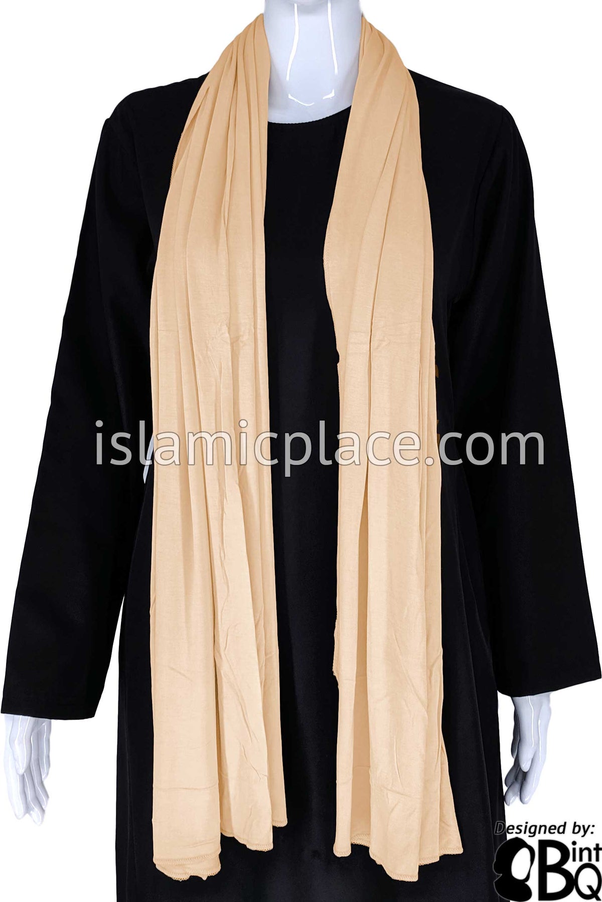Warm Ivory Plain - Jamila Jersey Shayla Long Rectangle Hijab 30"x70"
