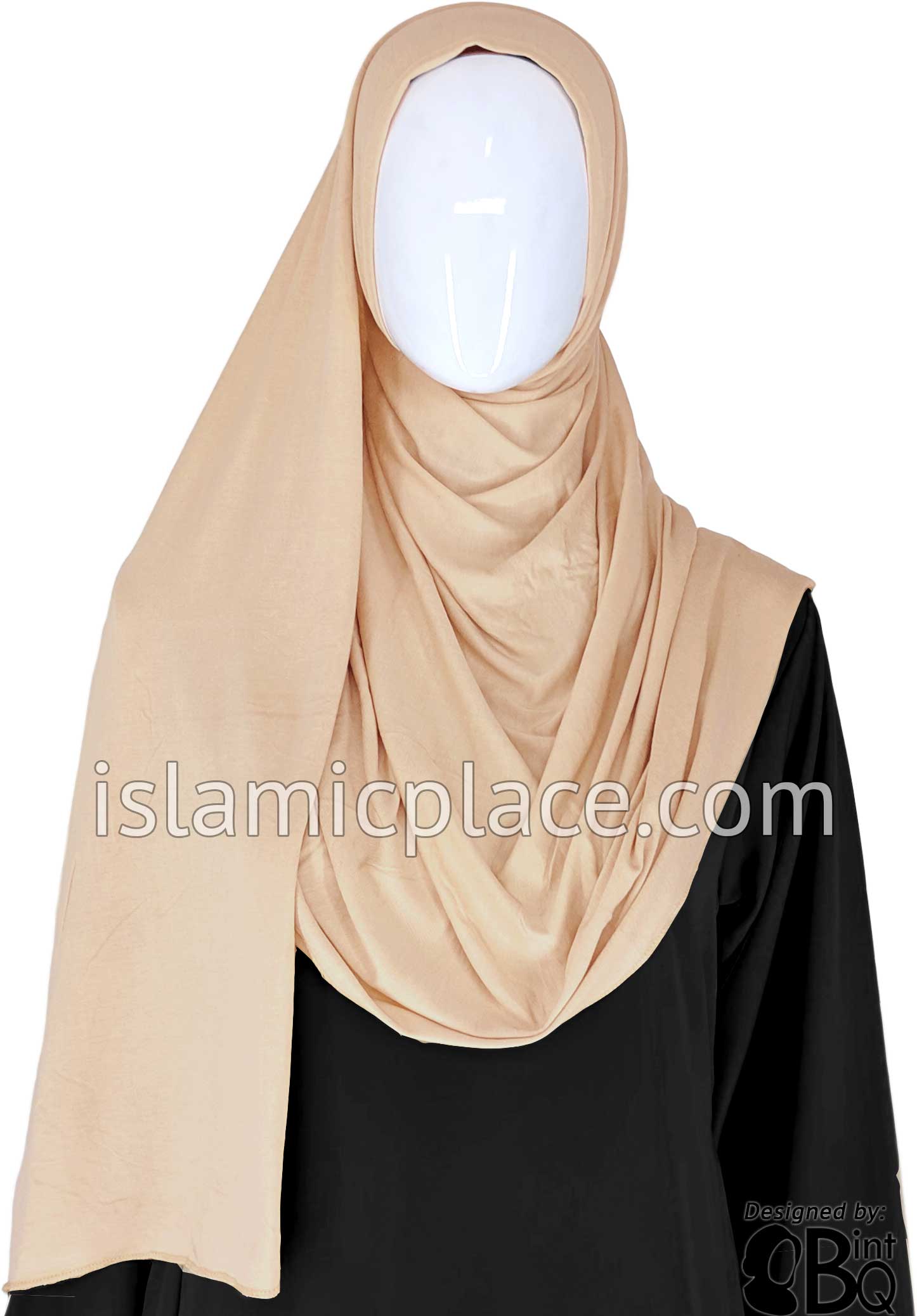 Warm Ivory Plain - Jamila Jersey Shayla Long Rectangle Hijab 30"x70"