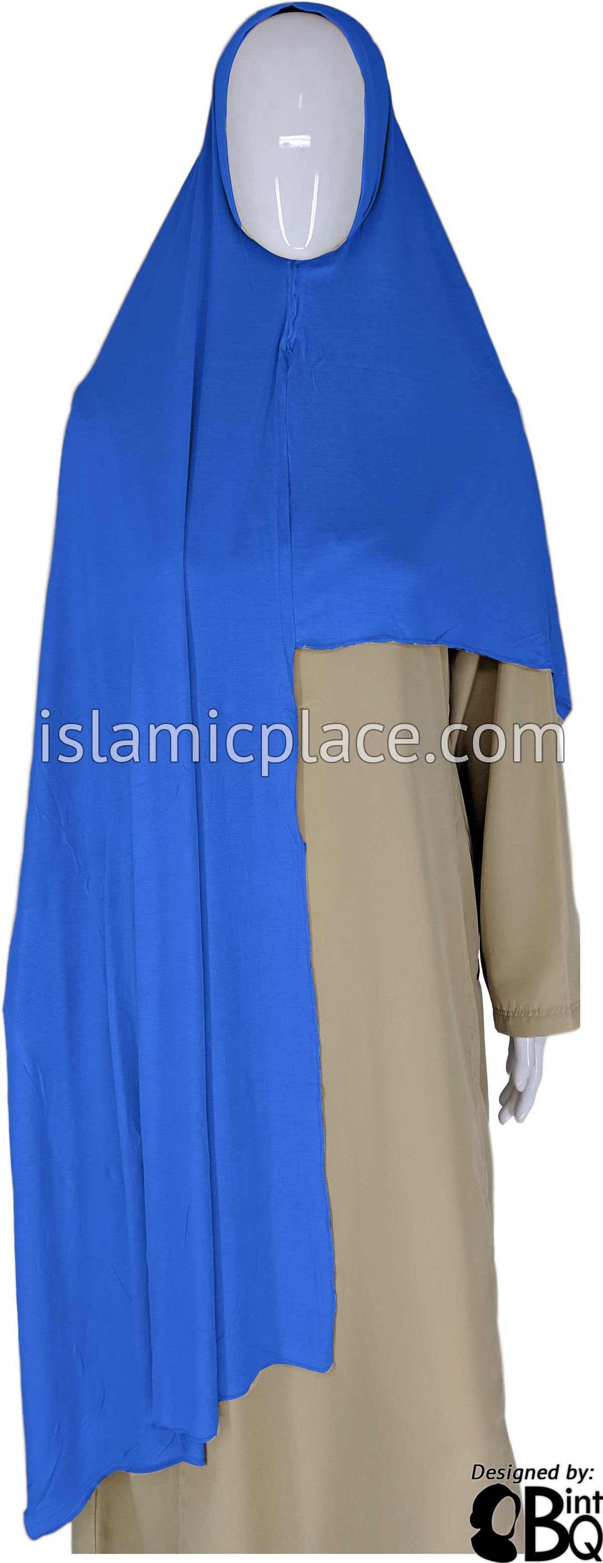 Cobalt Plain - Easy Aisha Jersey Shayla Long Rectangle Hijab 30"x70"