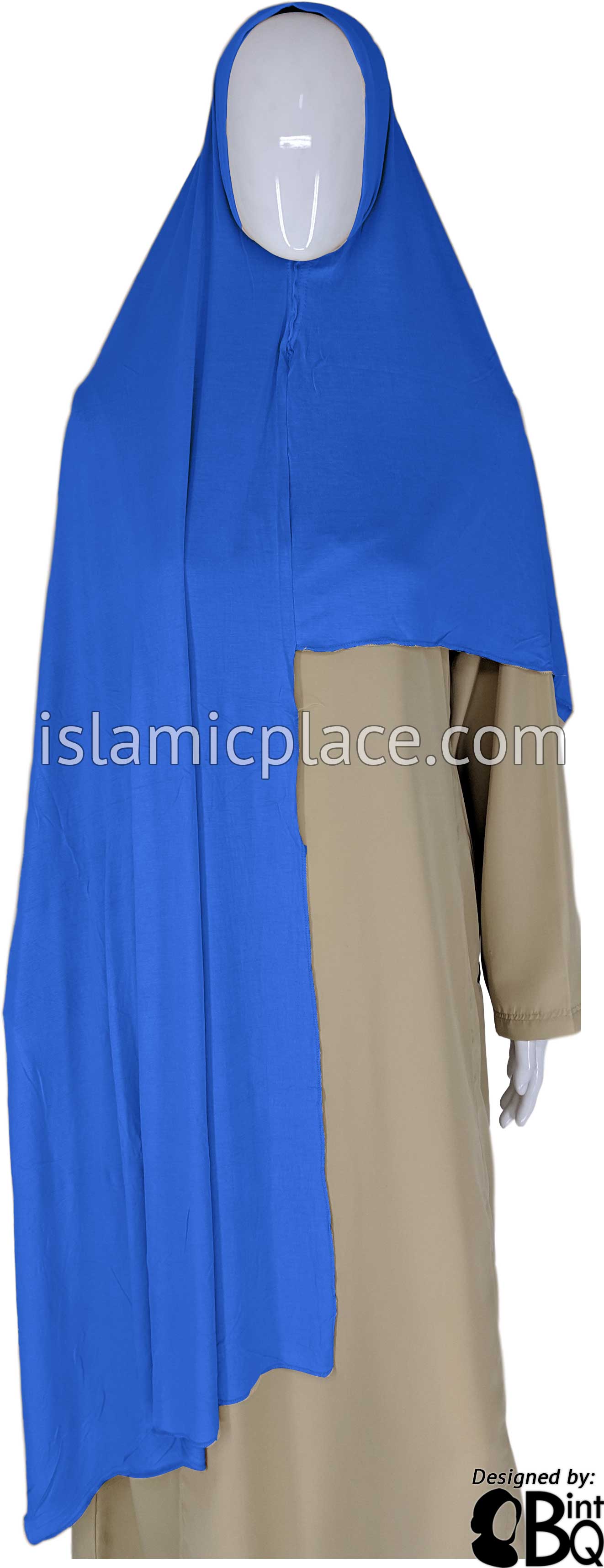 Cobalt Plain - Easy Aisha Jersey Shayla Long Rectangle Hijab 30"x70"