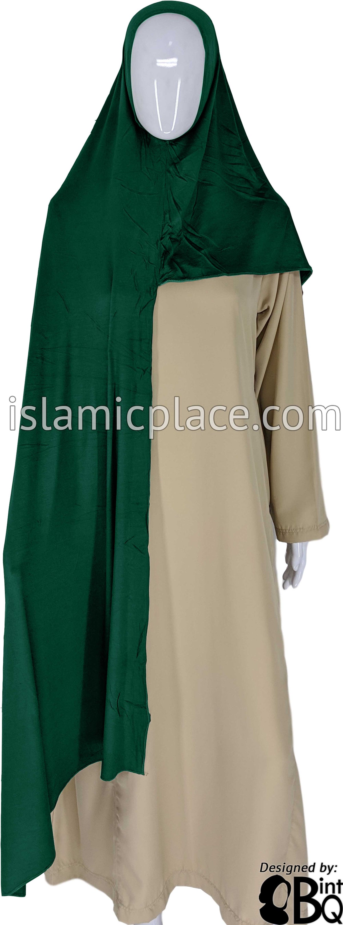 Hunter Green Plain - Easy Aisha Jersey Shayla Long Rectangle Hijab 30"x70"