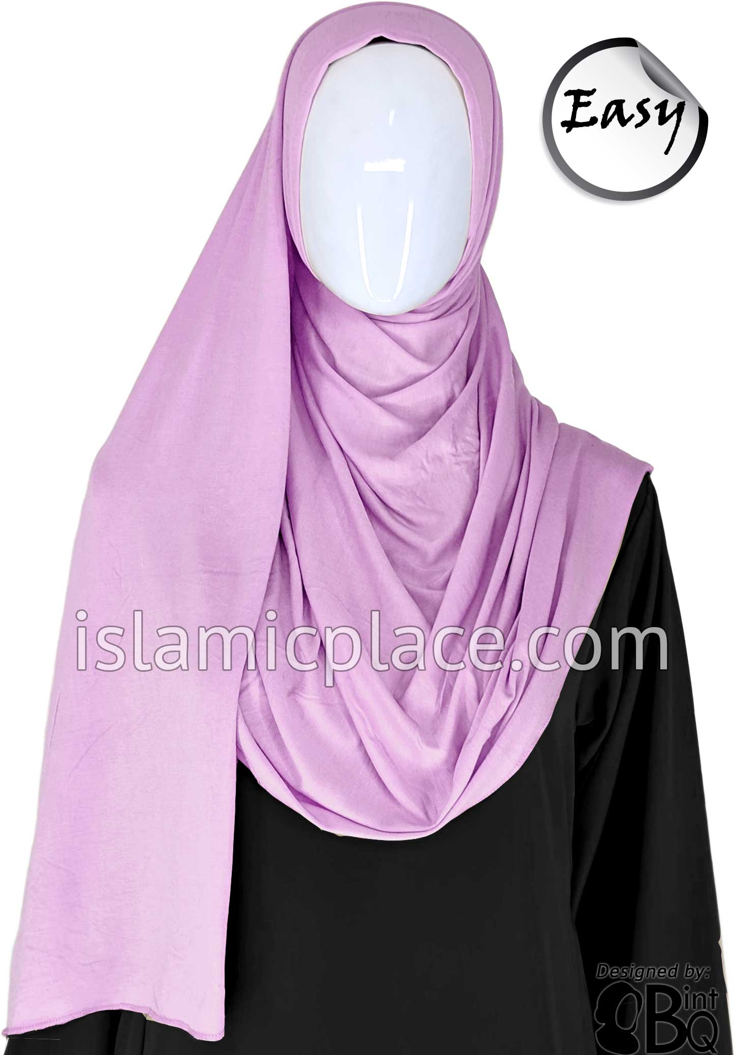 Lavender Plain - Easy Aisha Jersey Shayla Long Rectangle Hijab 30"x70"