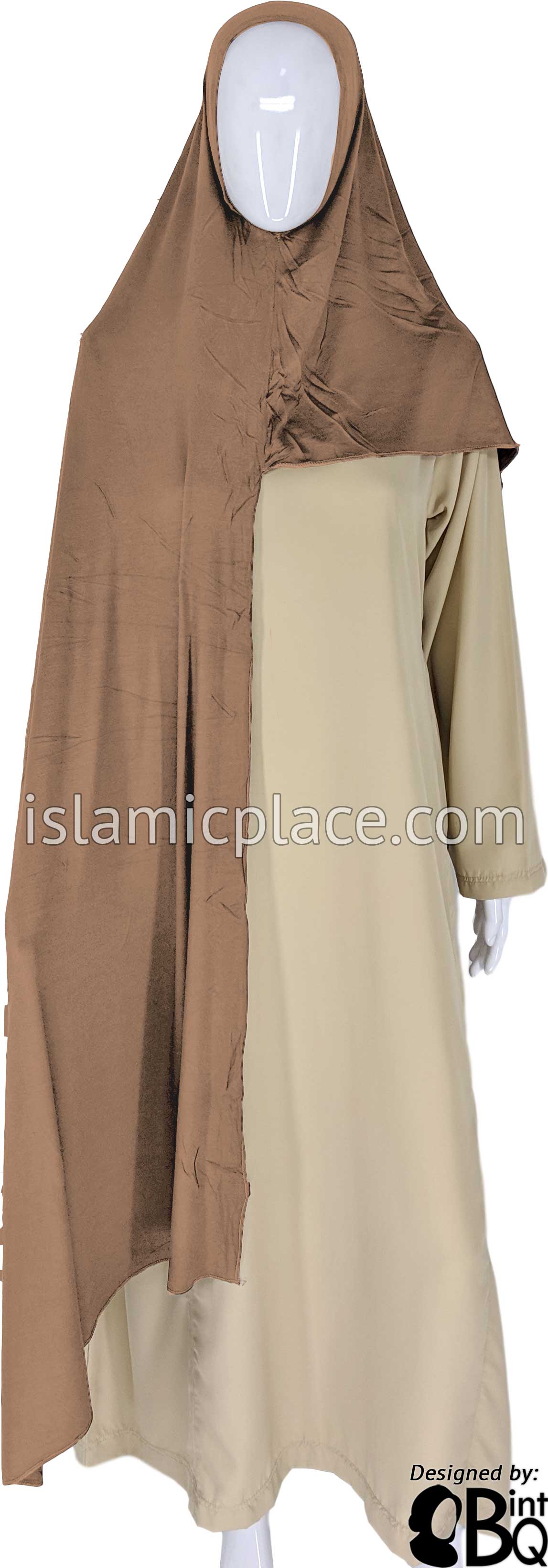 Mocha Plain - Easy Aisha Jersey Shayla Long Rectangle Hijab 30"x70"