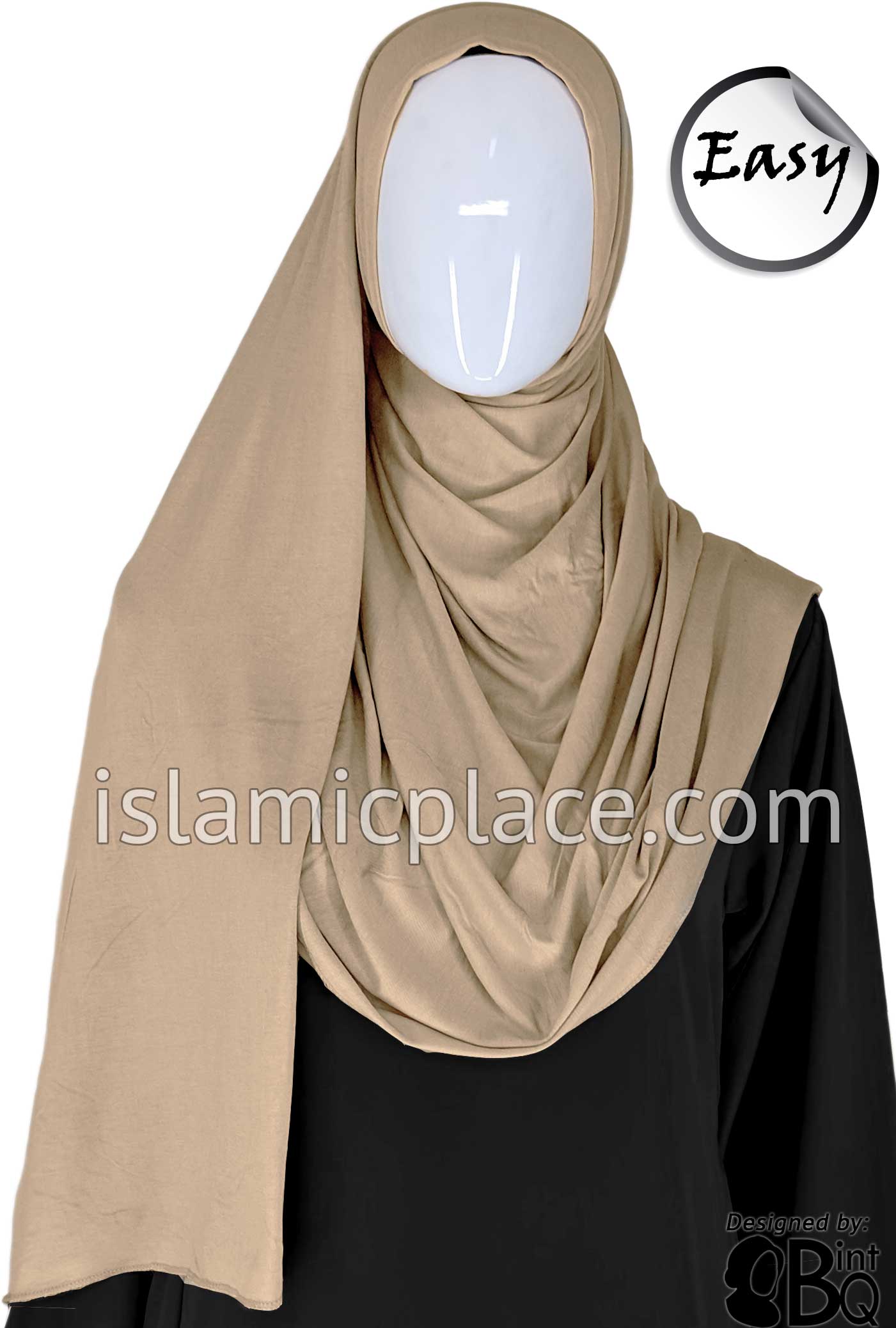 Oyster Plain - Easy Aisha Jersey Shayla Long Rectangle Hijab 30"x70"