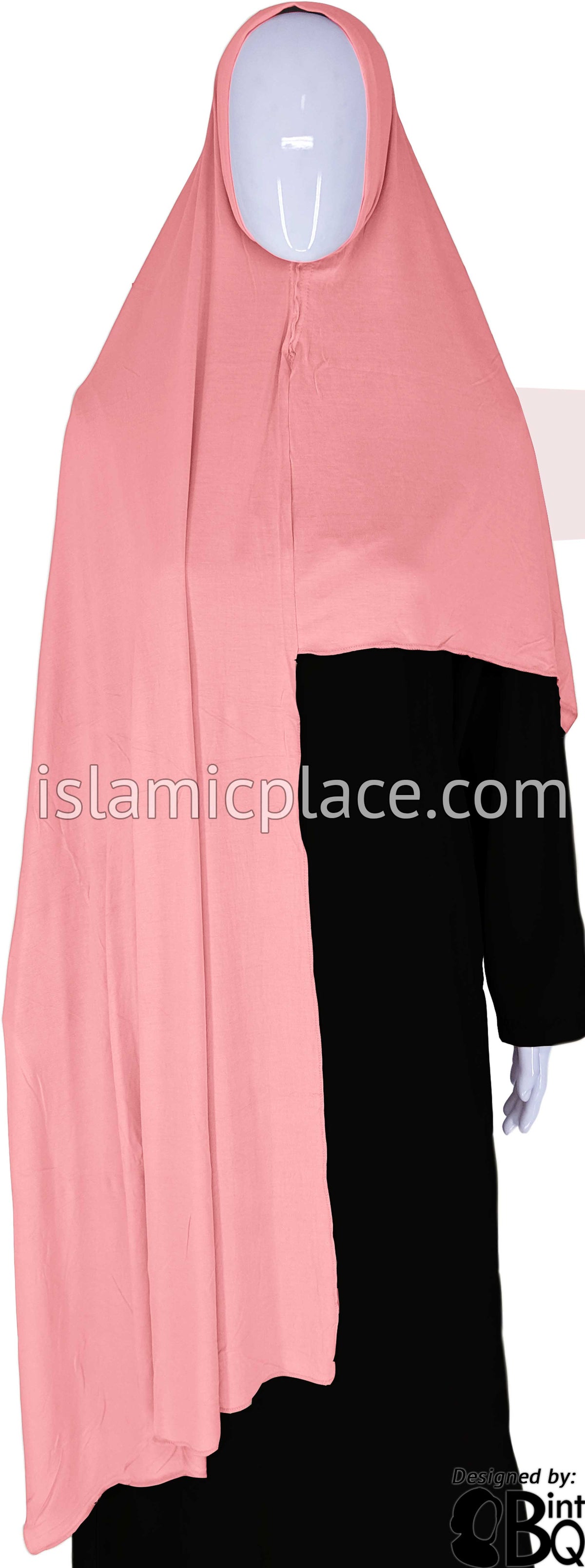 Pale Pink Plain - Easy Aisha Jersey Shayla Long Rectangle Hijab 30"x70"