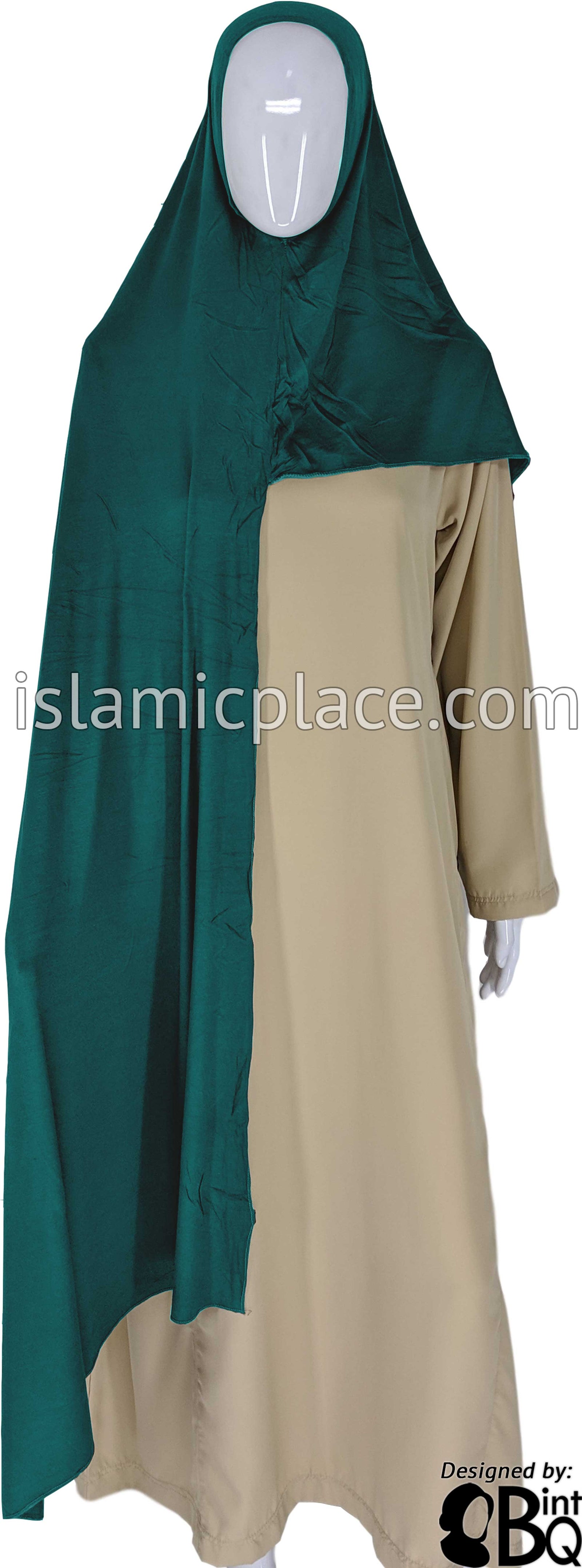 Teal Plain - Easy Aisha Jersey Shayla Long Rectangle Hijab 30"x70"