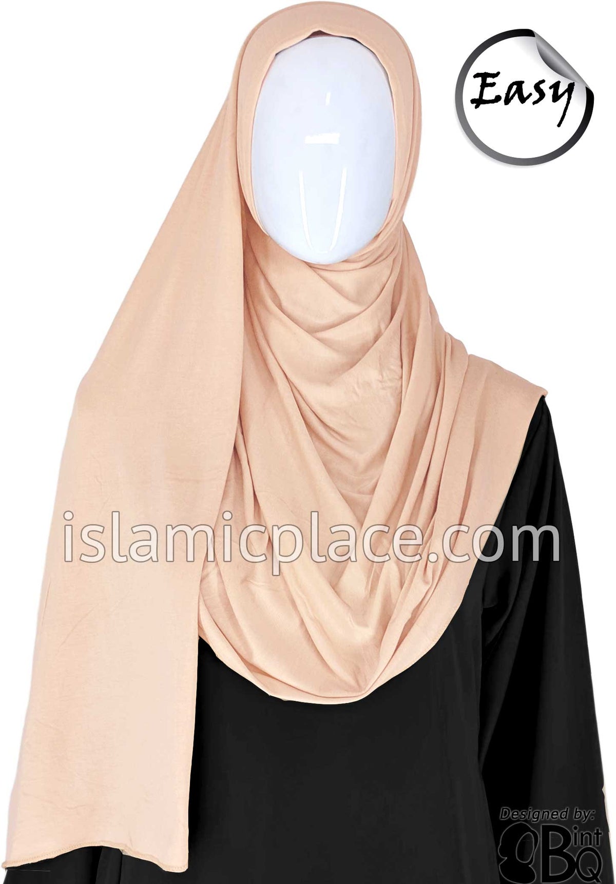 Warm Ivory Plain - Easy Aisha Jersey Shayla Long Rectangle Hijab 30"x70"
