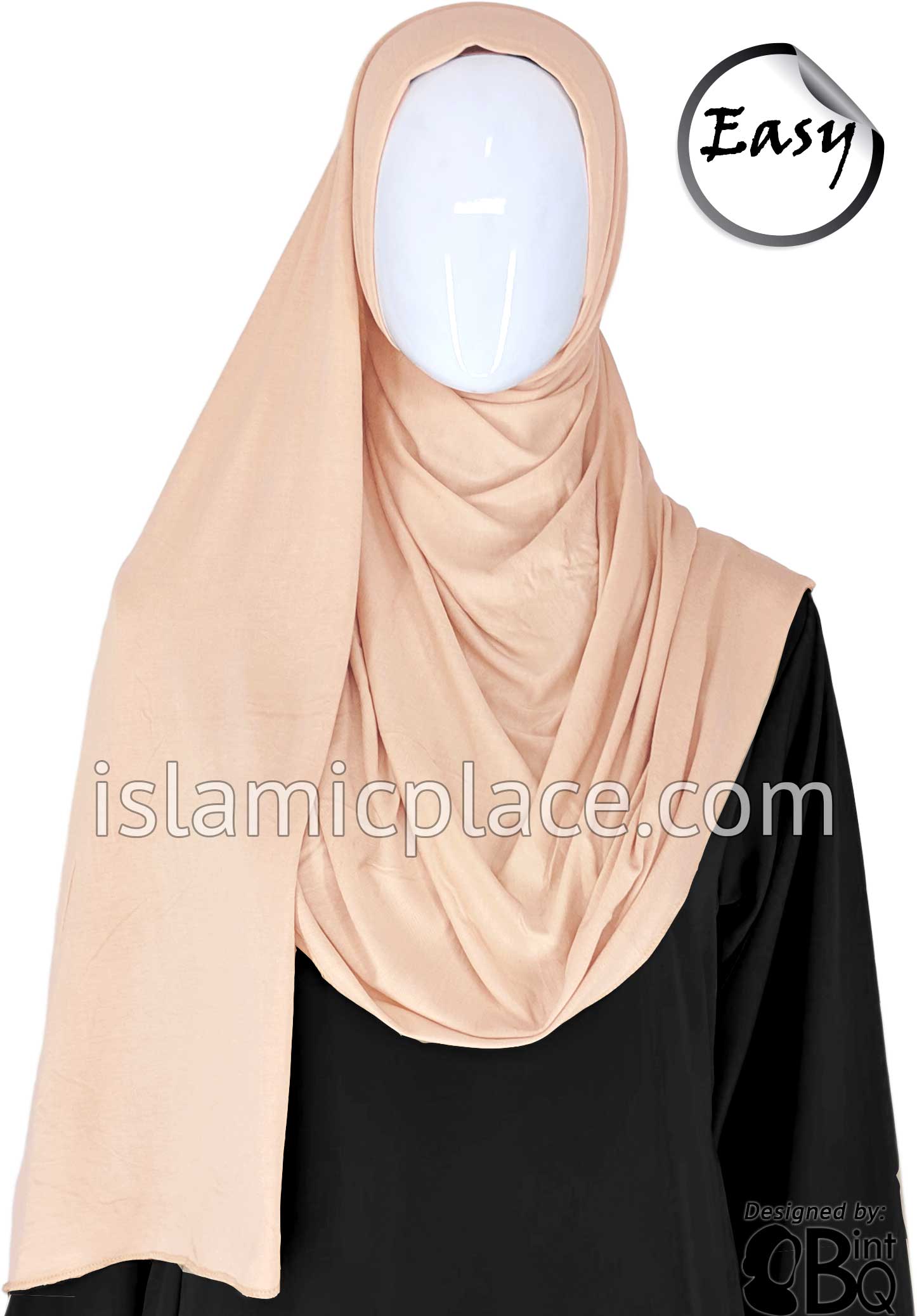Warm Ivory Plain - Easy Aisha Jersey Shayla Long Rectangle Hijab 30"x70"