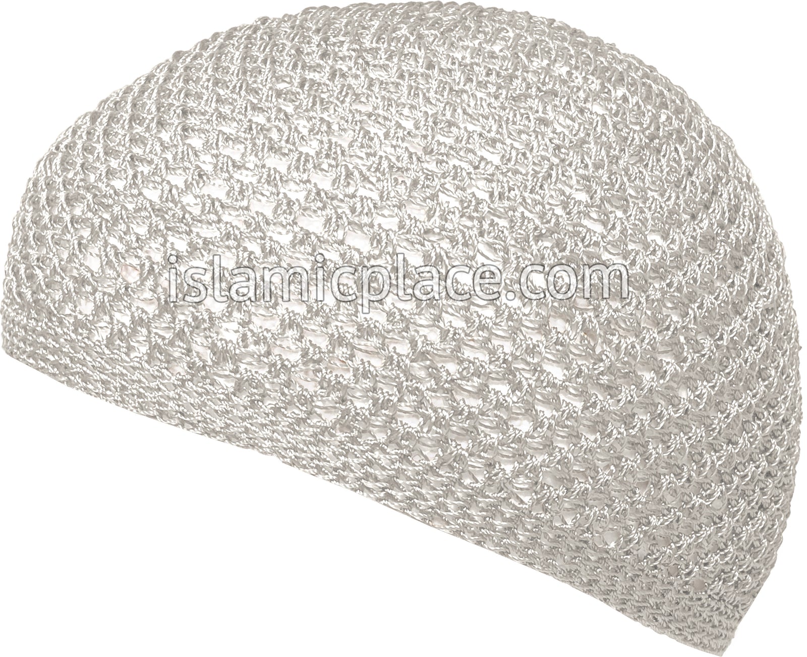 White - Nylon Knitted Solid Kufi