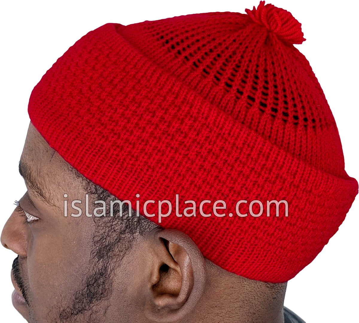 Red - Warm Knitted Jalil Style Kufi