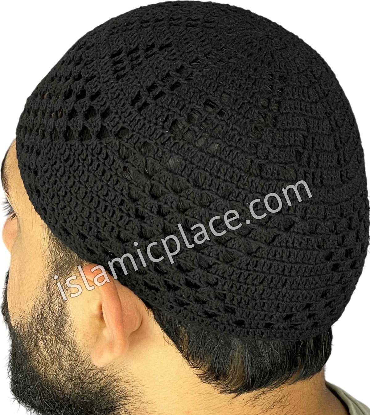 Black - Traditional Hand Crochet Knitted Kufi