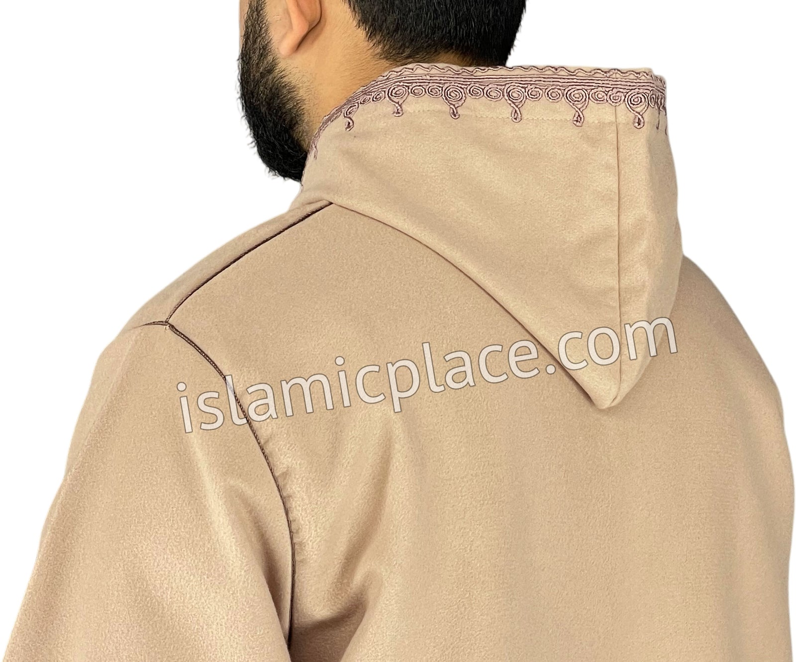 Light Khaki - Wool Moroccan Hooded Thob