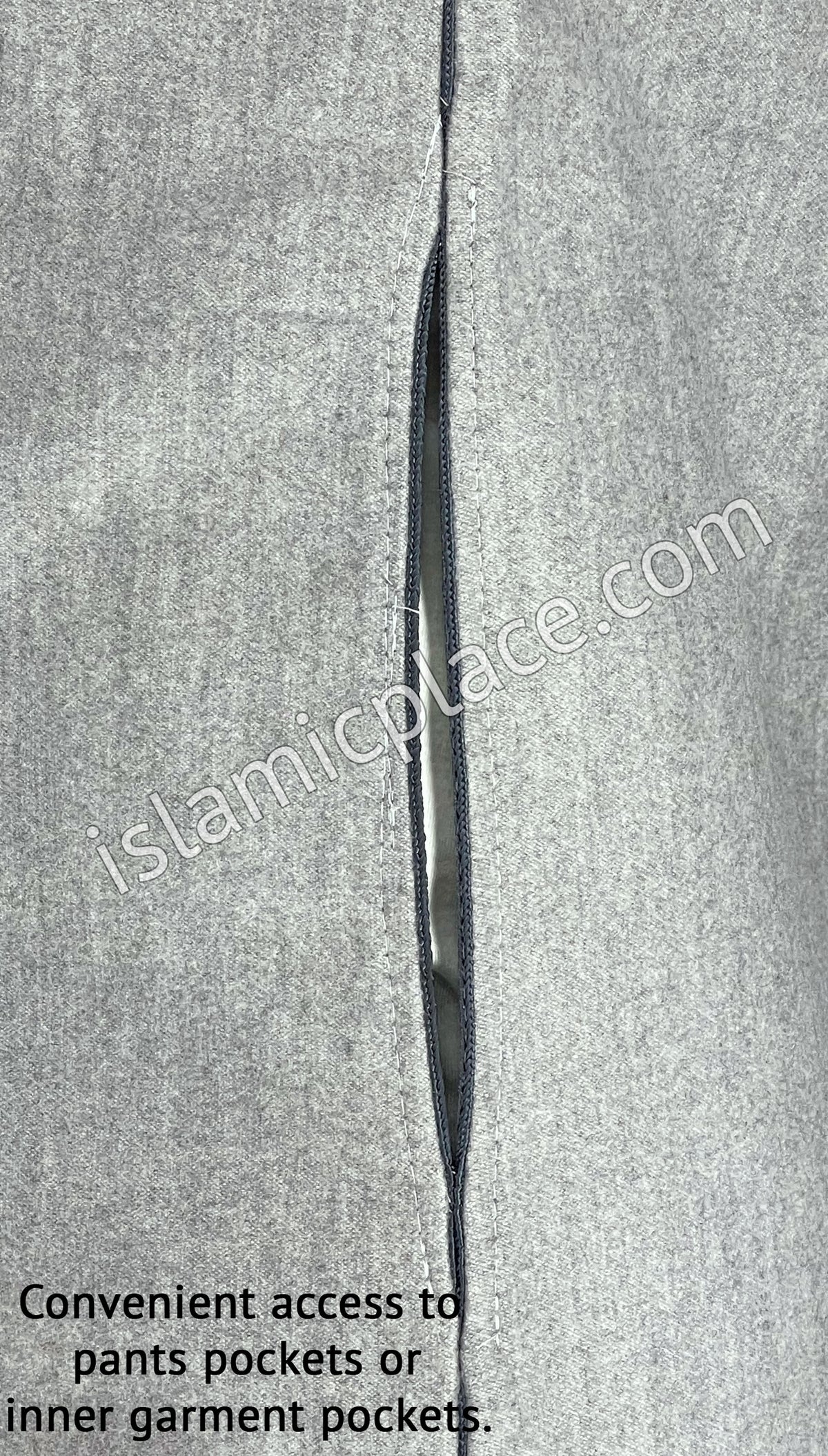 Gray - Wool Moroccan Hooded Thob