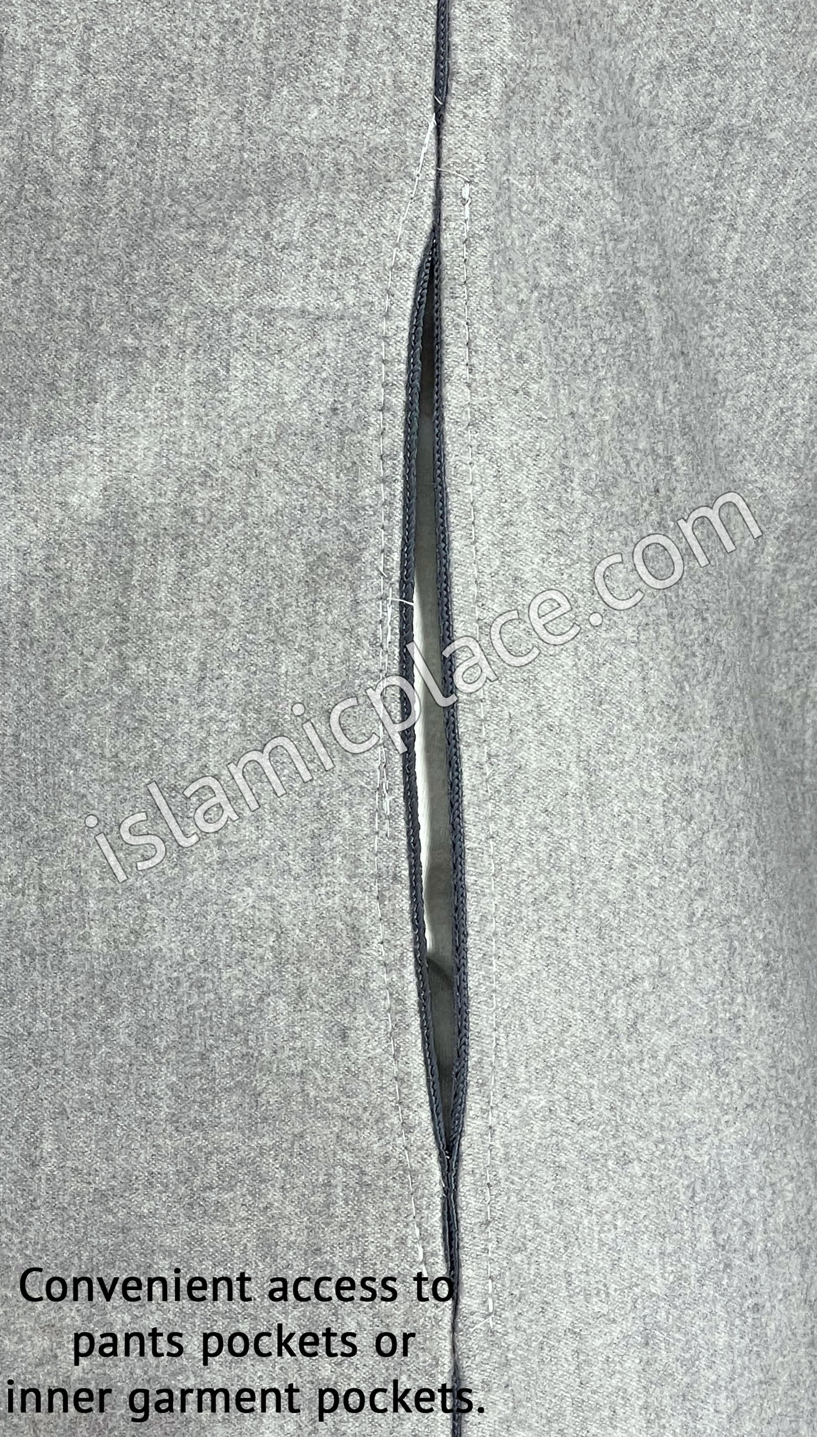 Gray - Wool Moroccan Hooded Thob