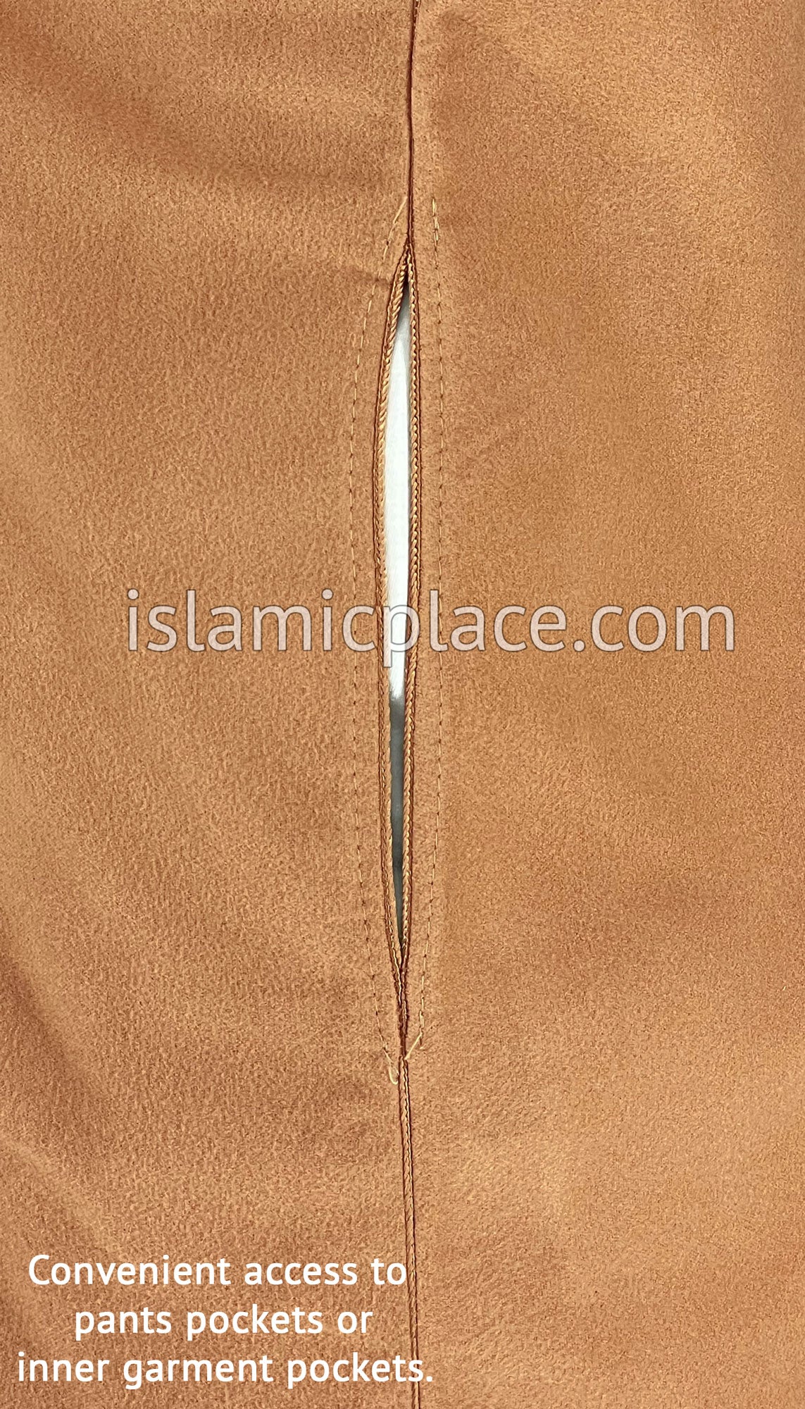 Khaki - Wool Moroccan Hooded Thob