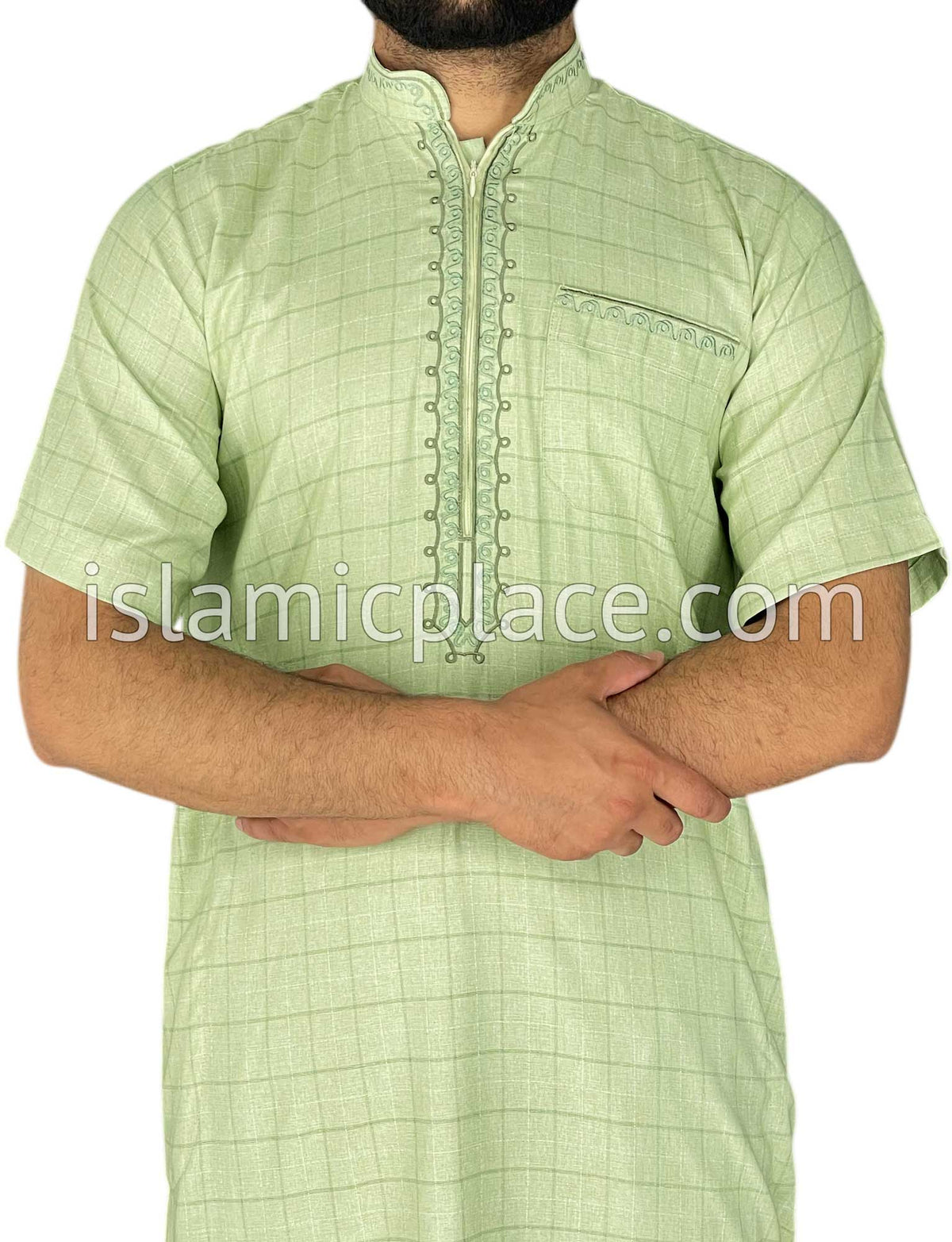 Mint Green - Khurram Style Short Sleeve Thob