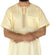 Cream - Omar Style Short Sleeve Thob