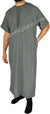 Gray - Omar Style Short Sleeve Thob