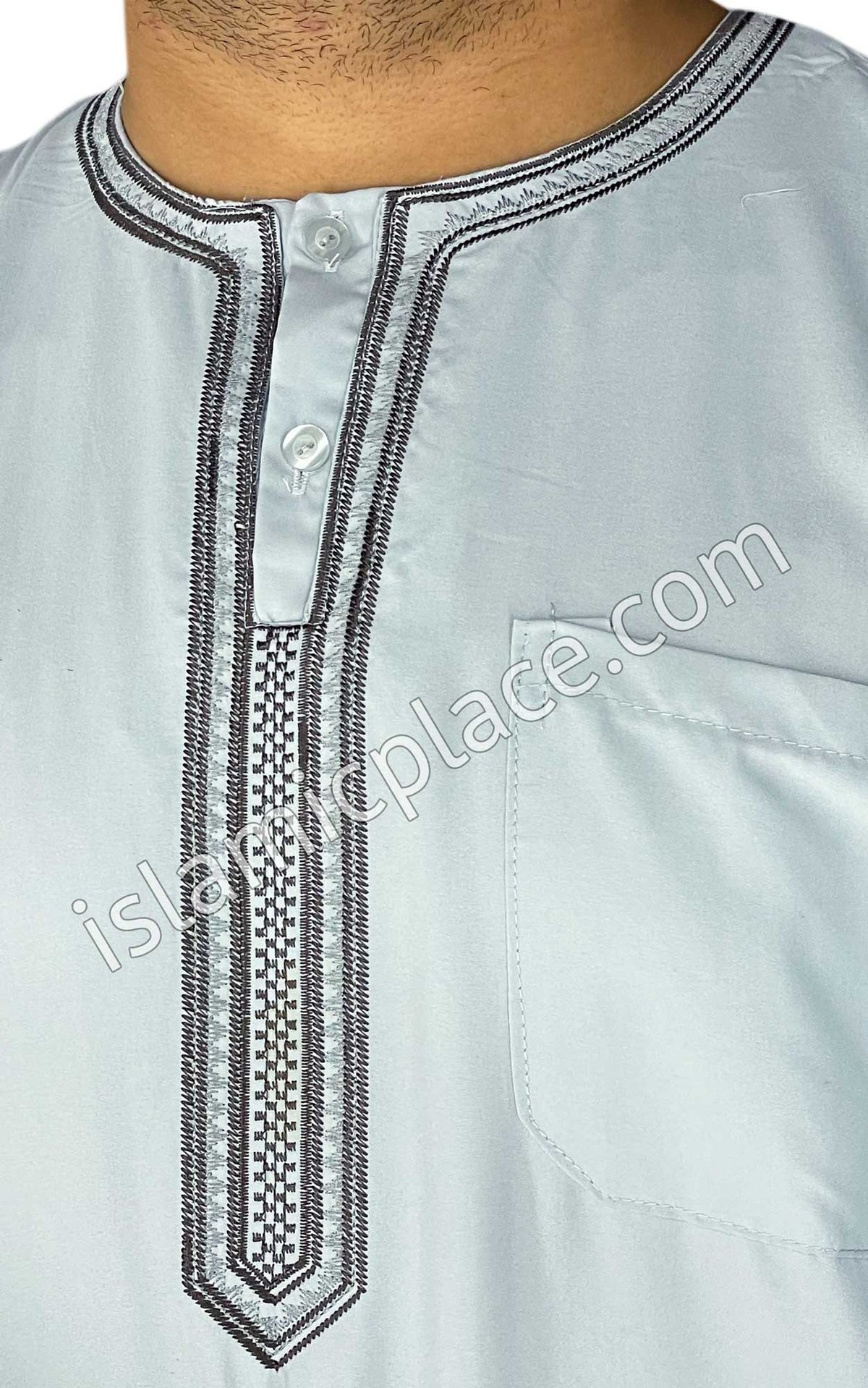 Sky Blue - Omar Style Short Sleeve Thob