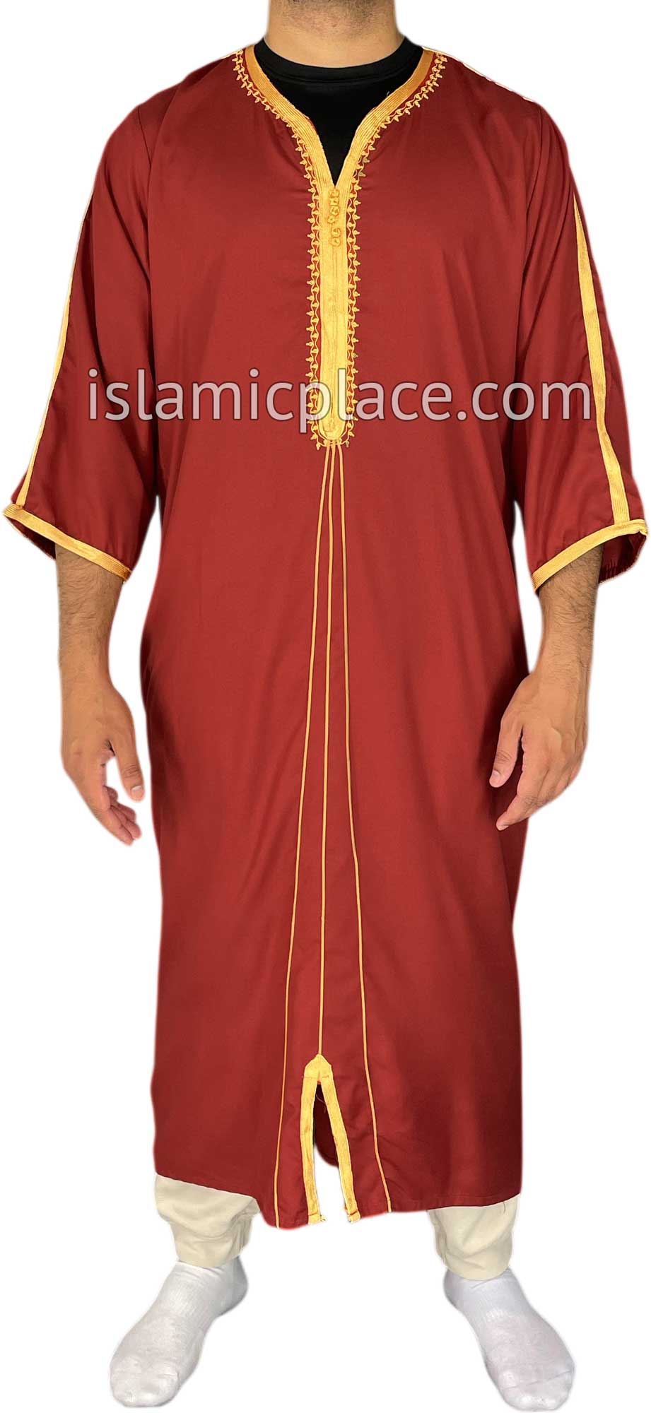 Rust - Qasim Style Short Sleeve Thob