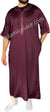 Burgundy - Saad Style Short Sleeve Thob