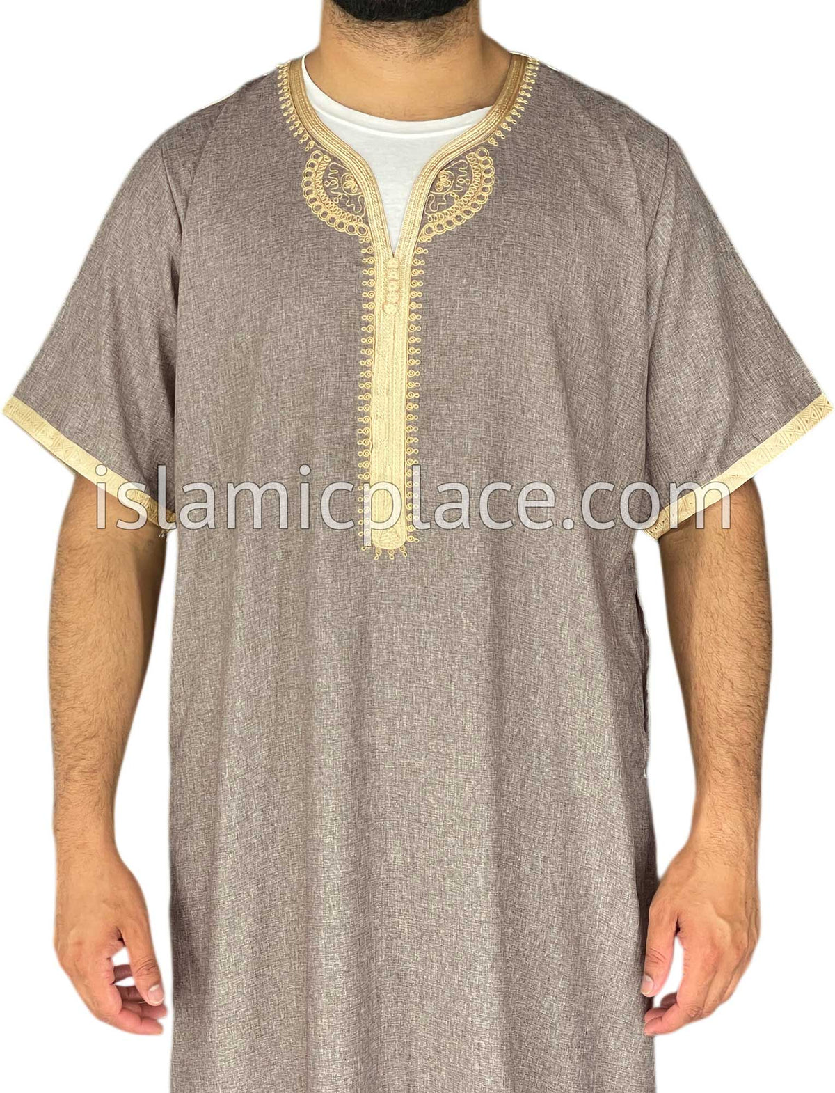 Heather Brown - Ubaid Style Short Sleeve Thob