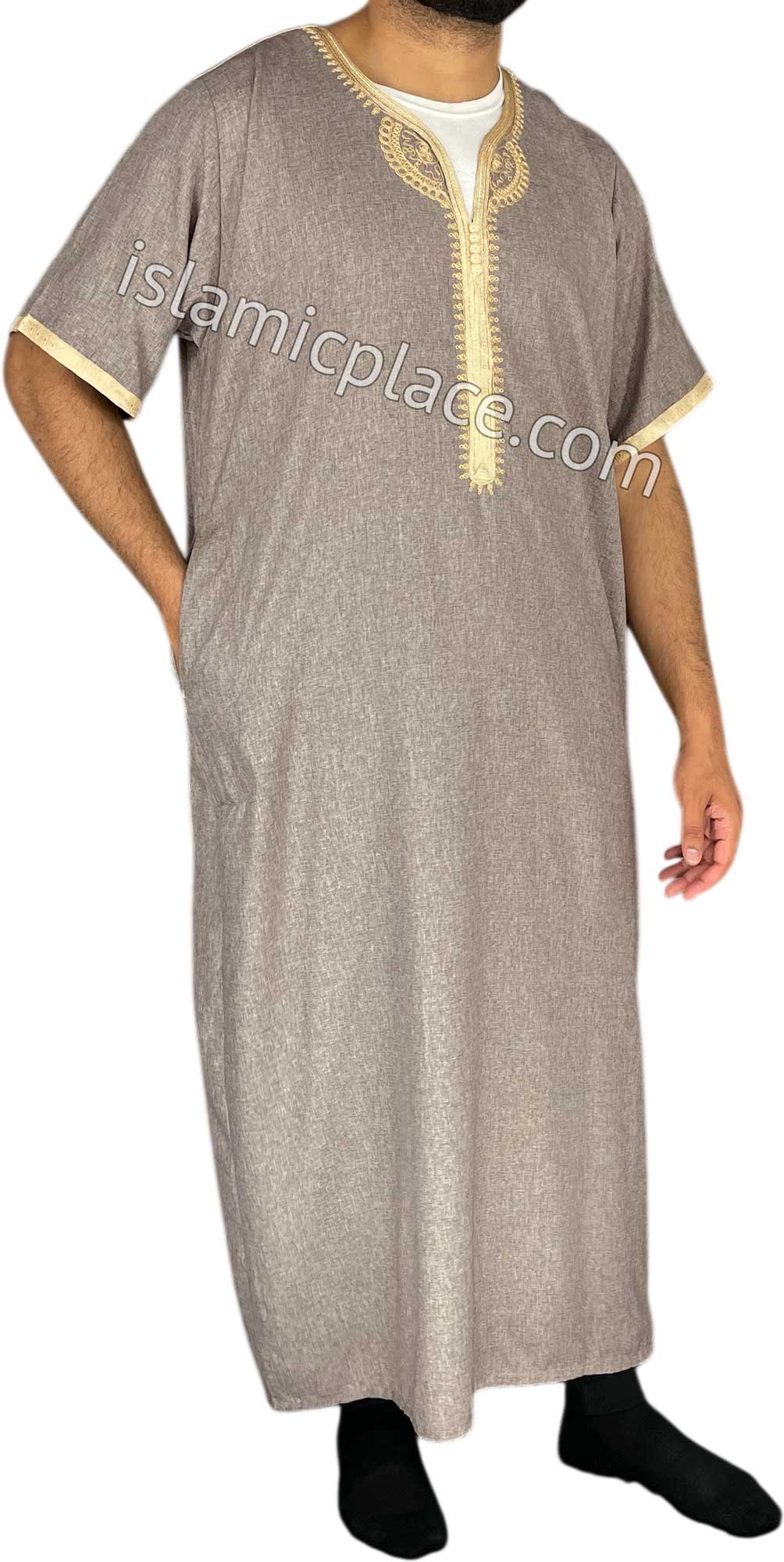 Heather Brown - Ubaid Style Short Sleeve Thob