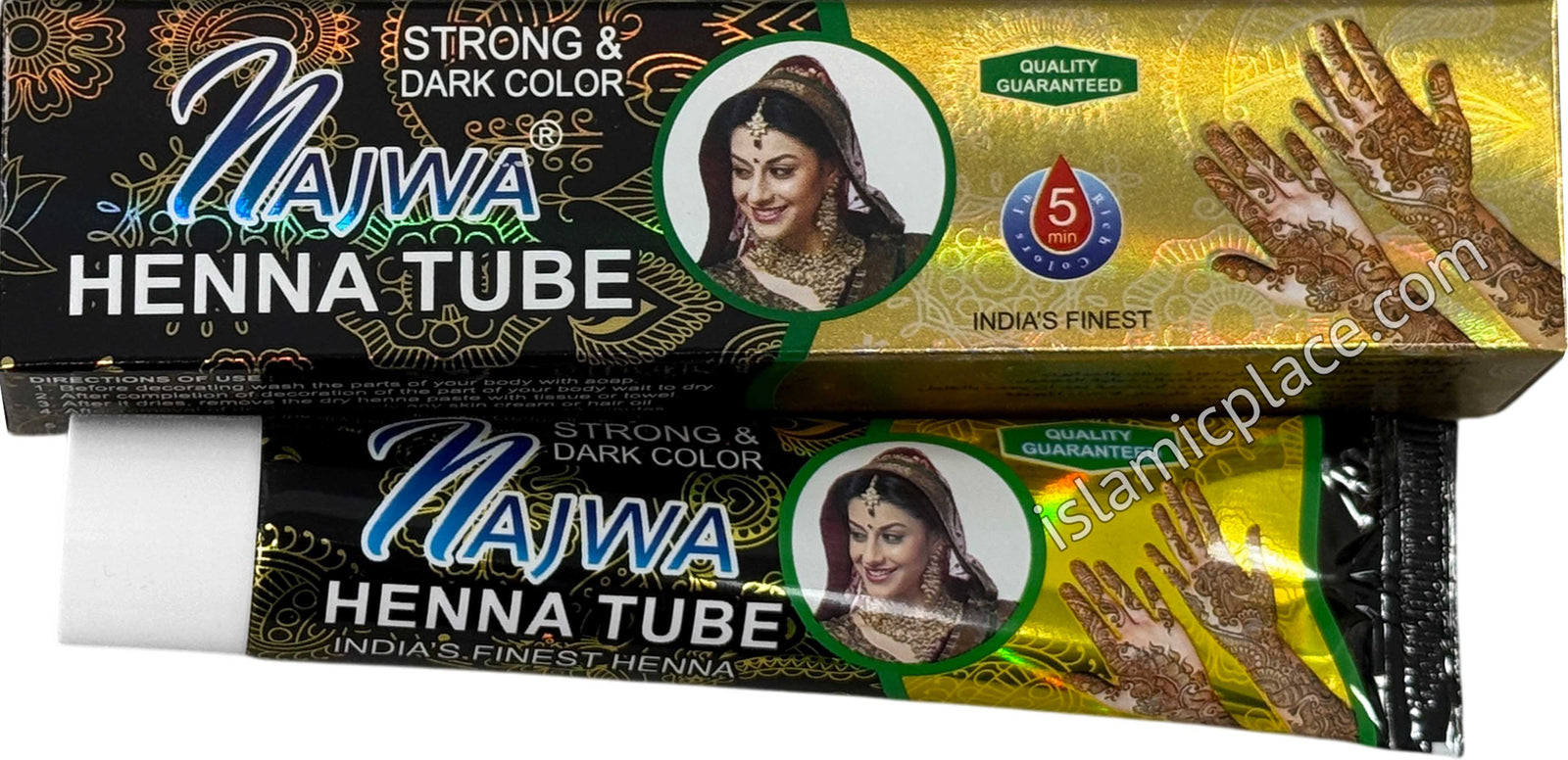 Black - Najwa Cone Henna Paste Tube