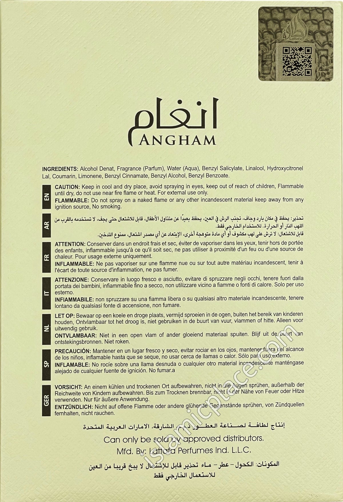 Angham - Perfume by Lattafa 100ml