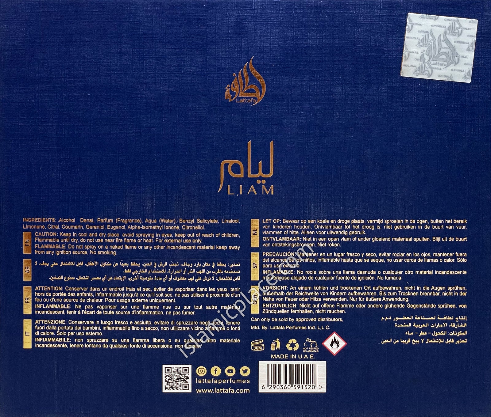 Liam Blue Shine - Perfume by Lattafa 100ml