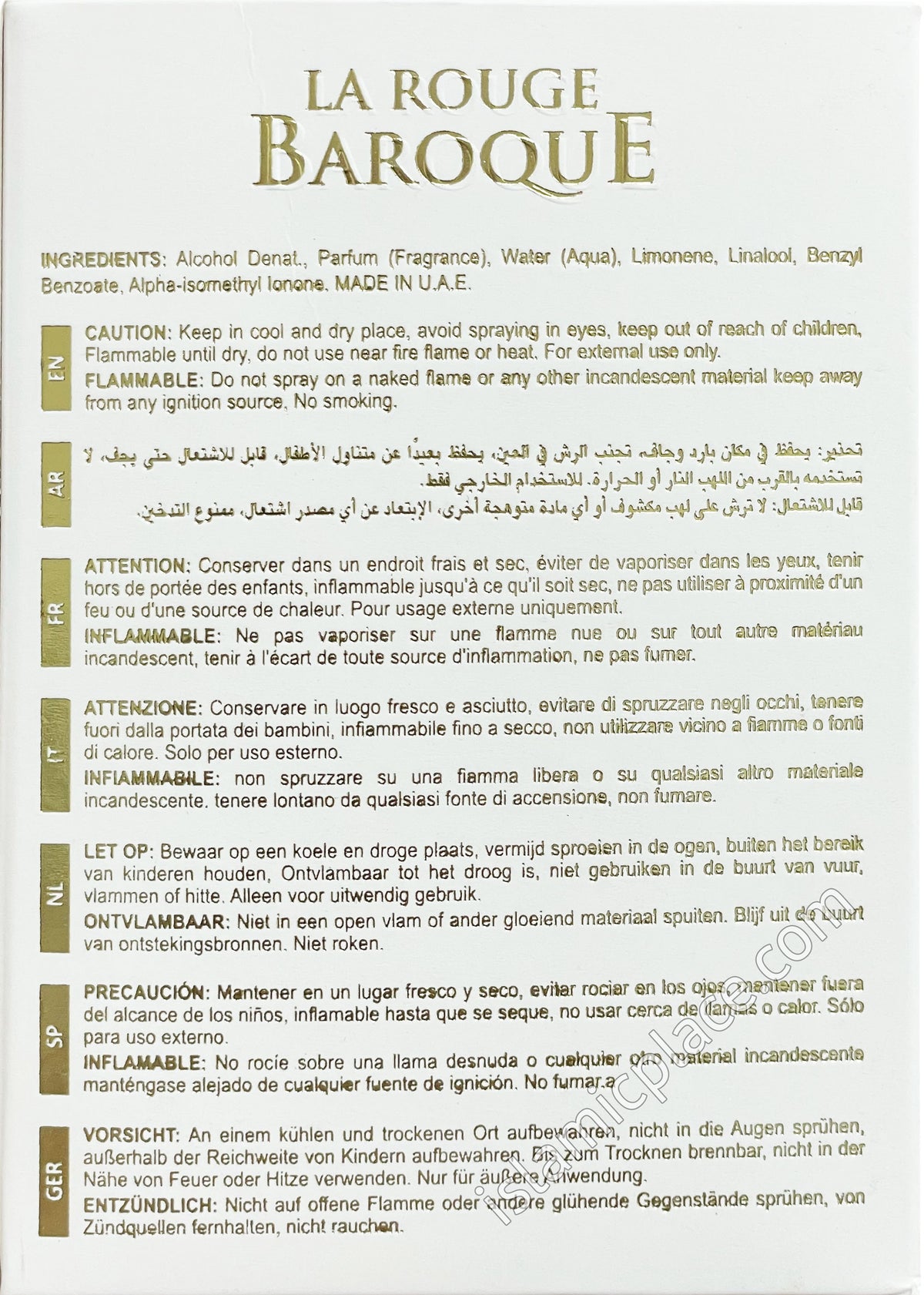 La Rouge Baroque - Perfume by Maison Alhambra 100ml