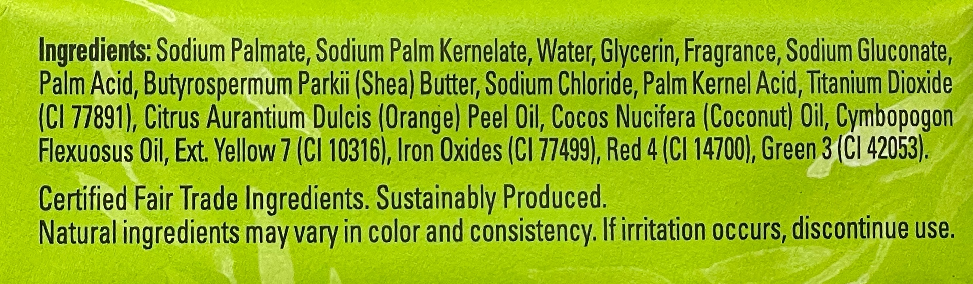 Lemongrass Bar Soap with Shea Butter & Orange Peel Oil - 8 oz bar by Mine Botanicals